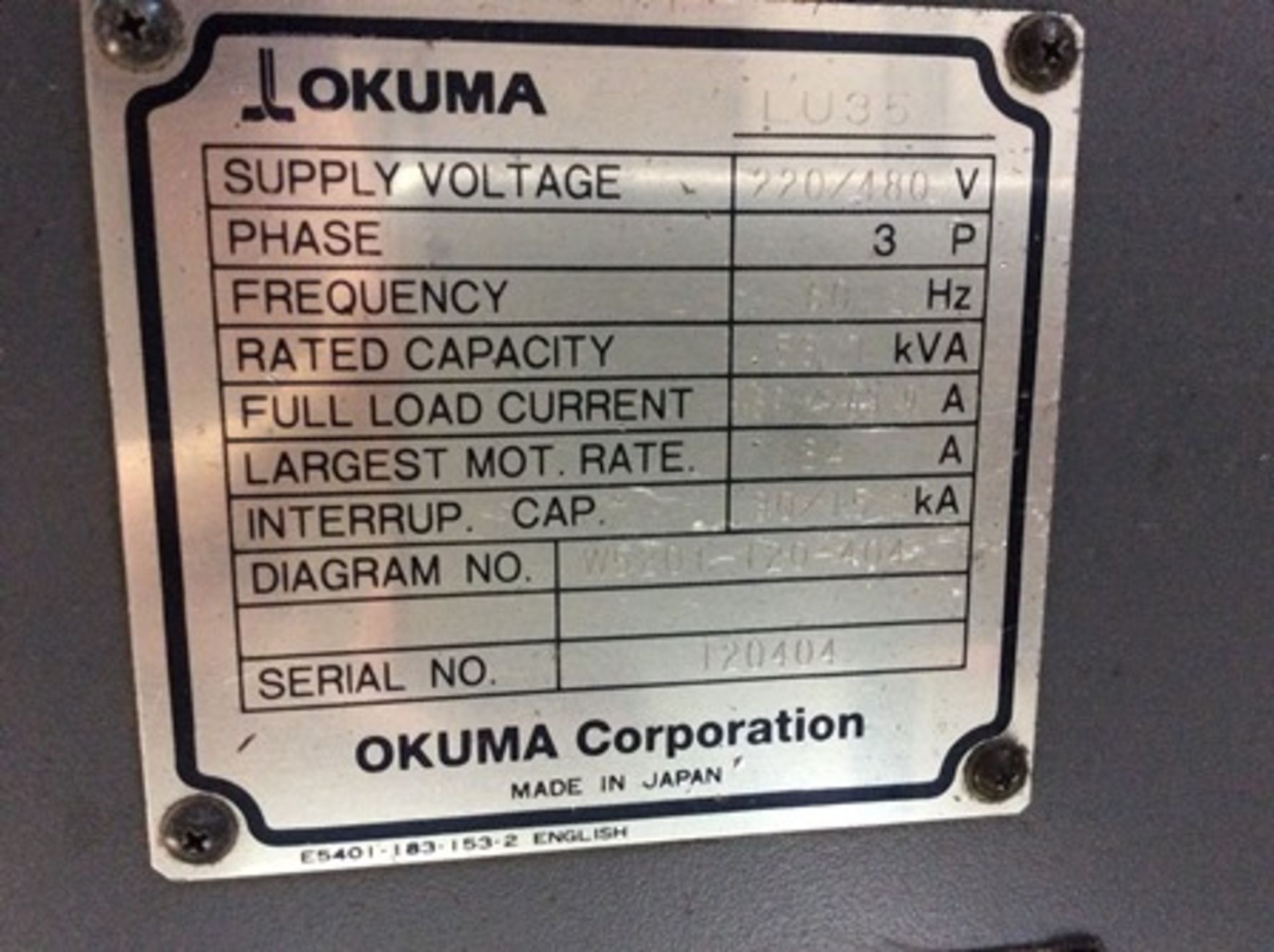 Okuma CNC, Impact LU35 series 120404 year2006. With double turret for toolholder (10 to 12) - Image 12 of 26