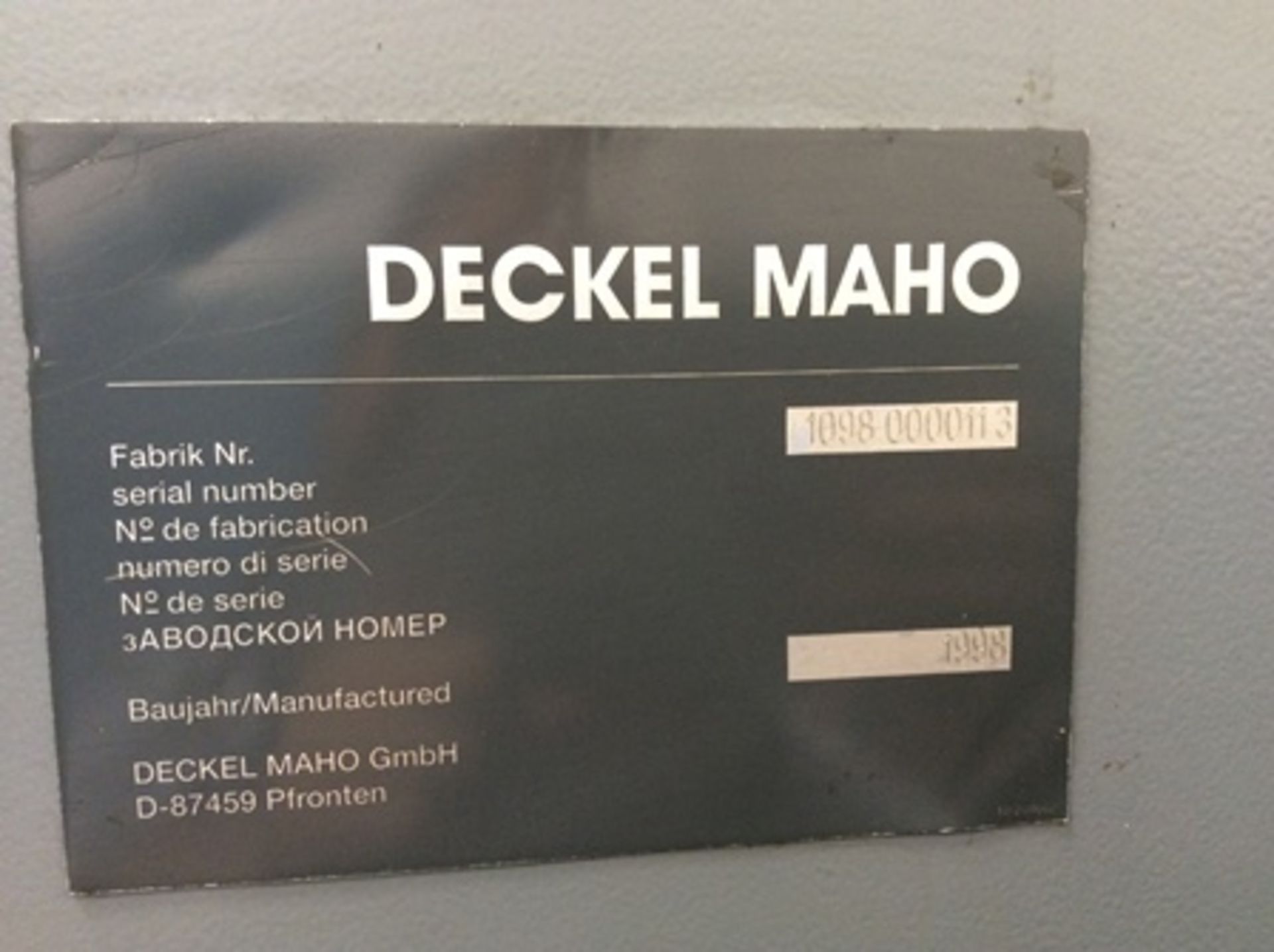 CNC marca Deckel Maho mod. Mill-Plus serie 10980000113 año 1998, husillo horizontal/vertical, carru - Image 11 of 25