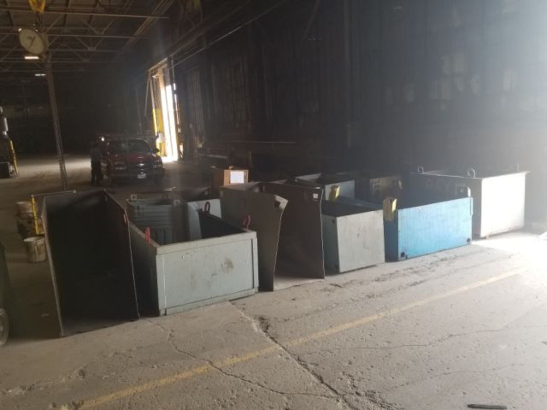 12 Various Steel Bins 10, 12, 18, and 30 ft bins