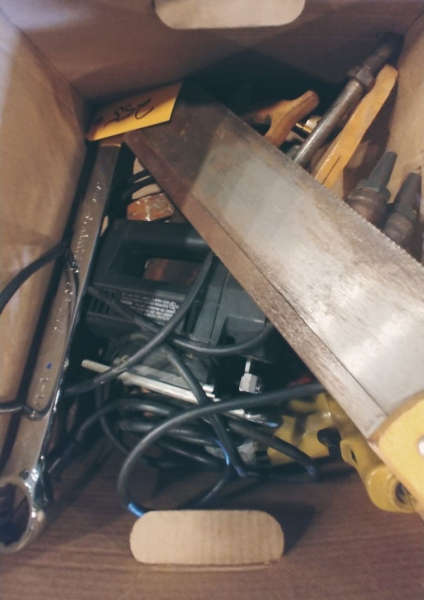 Tool grouping Various hand tools from around the facility to include jigsaw and hand torches