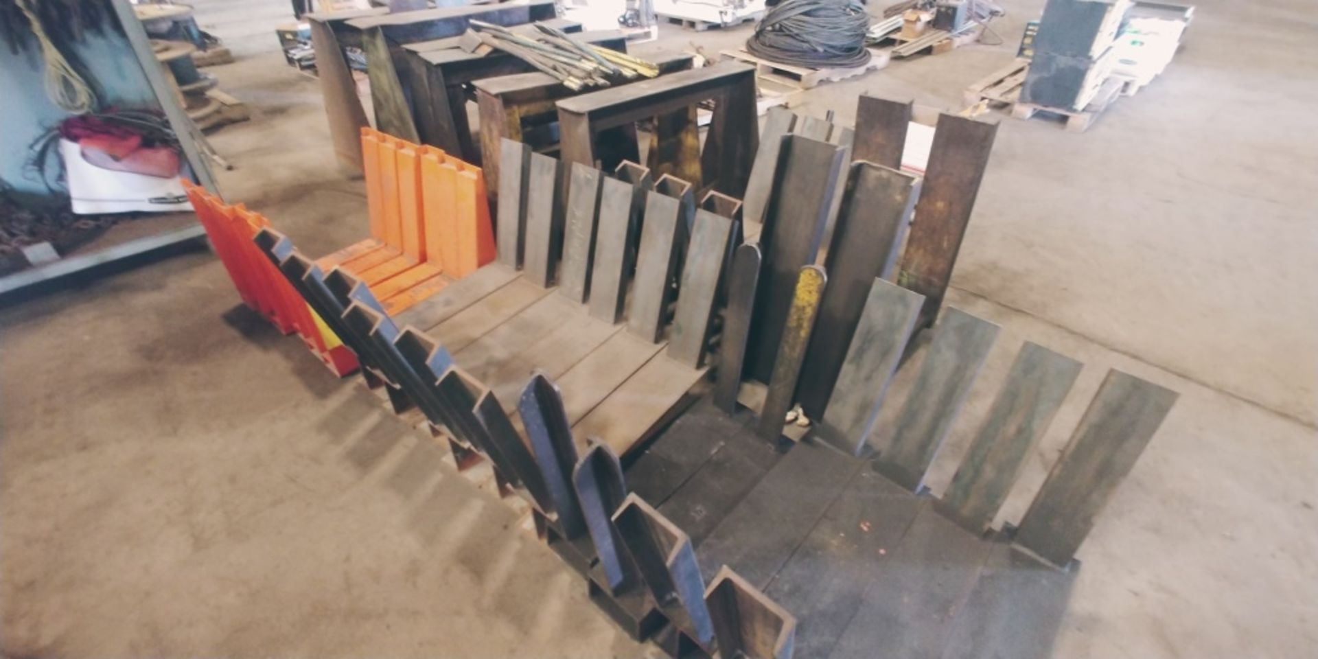 Various racks Used for housing material and rebar, these can be expanded or contracted as needed