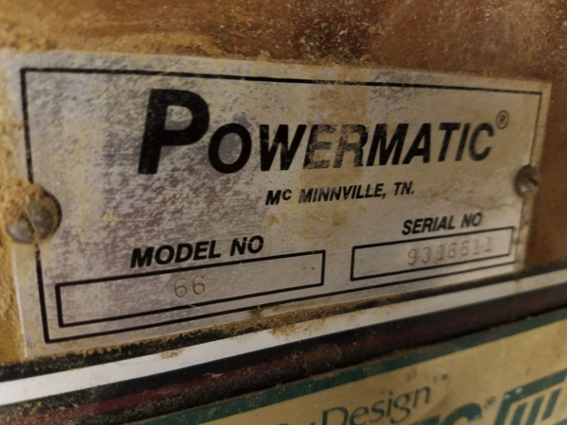 Powermatic Table Saw, M# 66, S/N 9366611, W/ Dust Collector | Rigging Price: $110 - Image 3 of 3