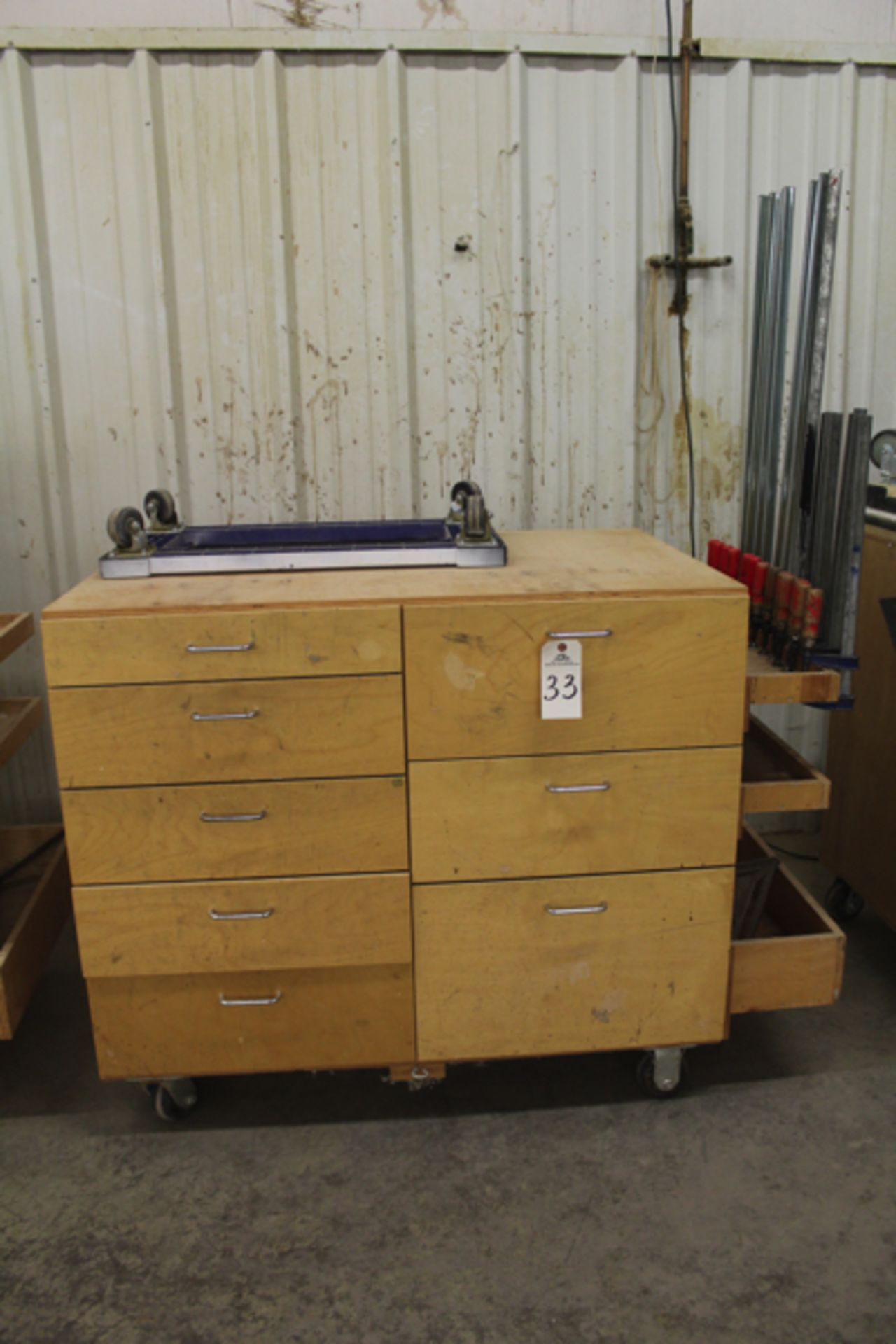 Carlson Wood Tool Storage Cabinet, W/ Contents | Rigging Price: Hand Carry or Contact Rigger