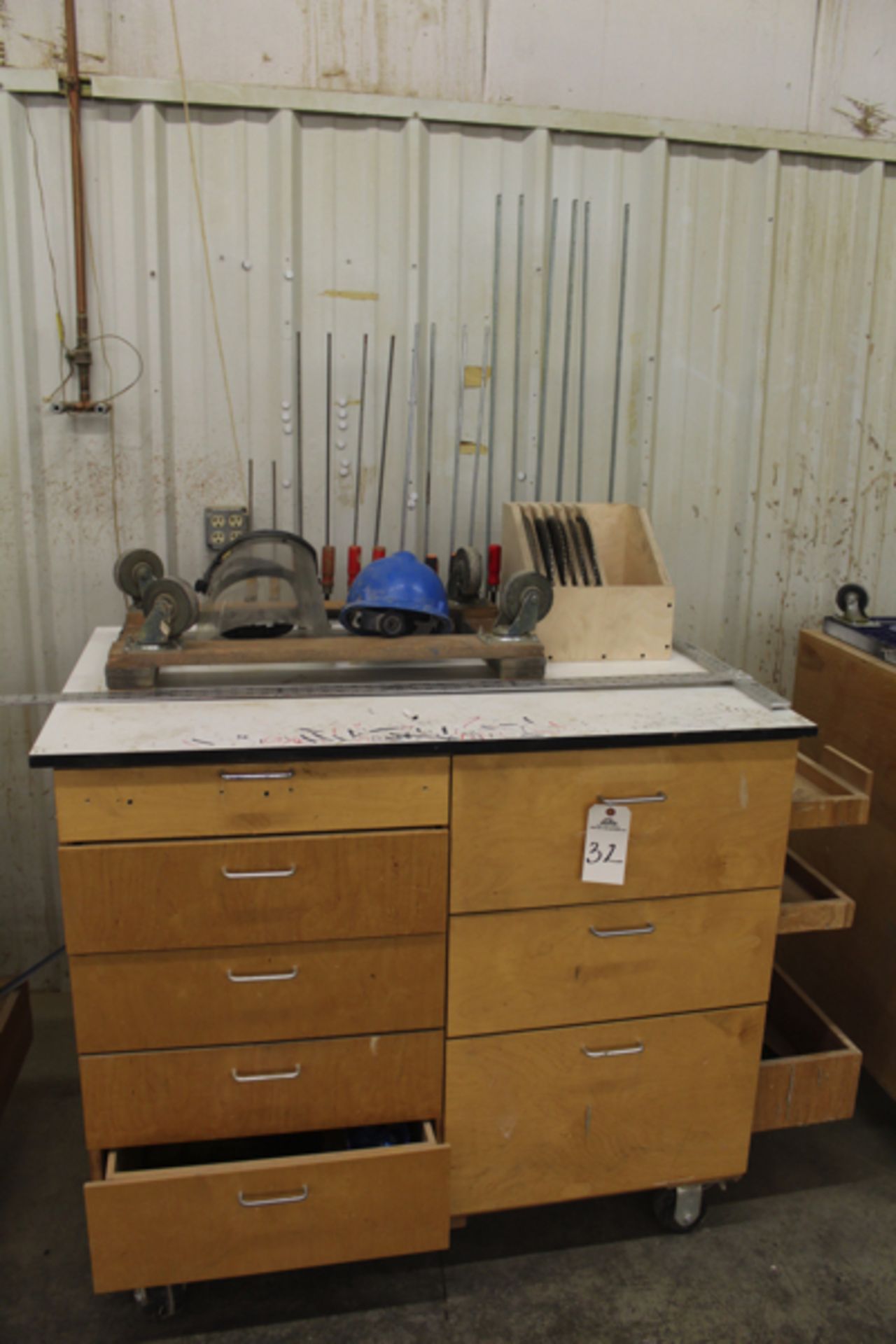 Carlson Wood Tool Storage Cabinet, W/ Contents | Rigging Price: Hand Carry or Contact Rigger