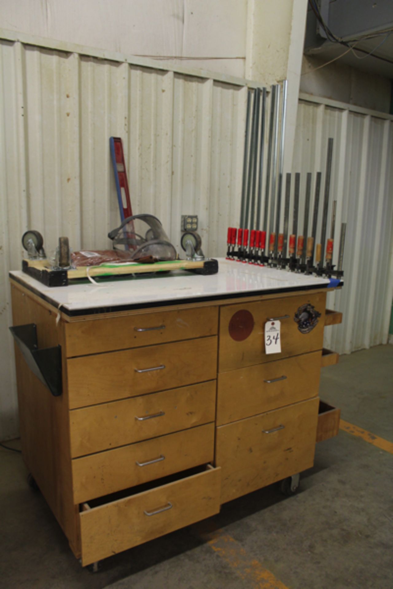 Carlson Wood Tool Storage Cabinet, W/ Contents | Rigging Price: Hand Carry or Contact Rigger