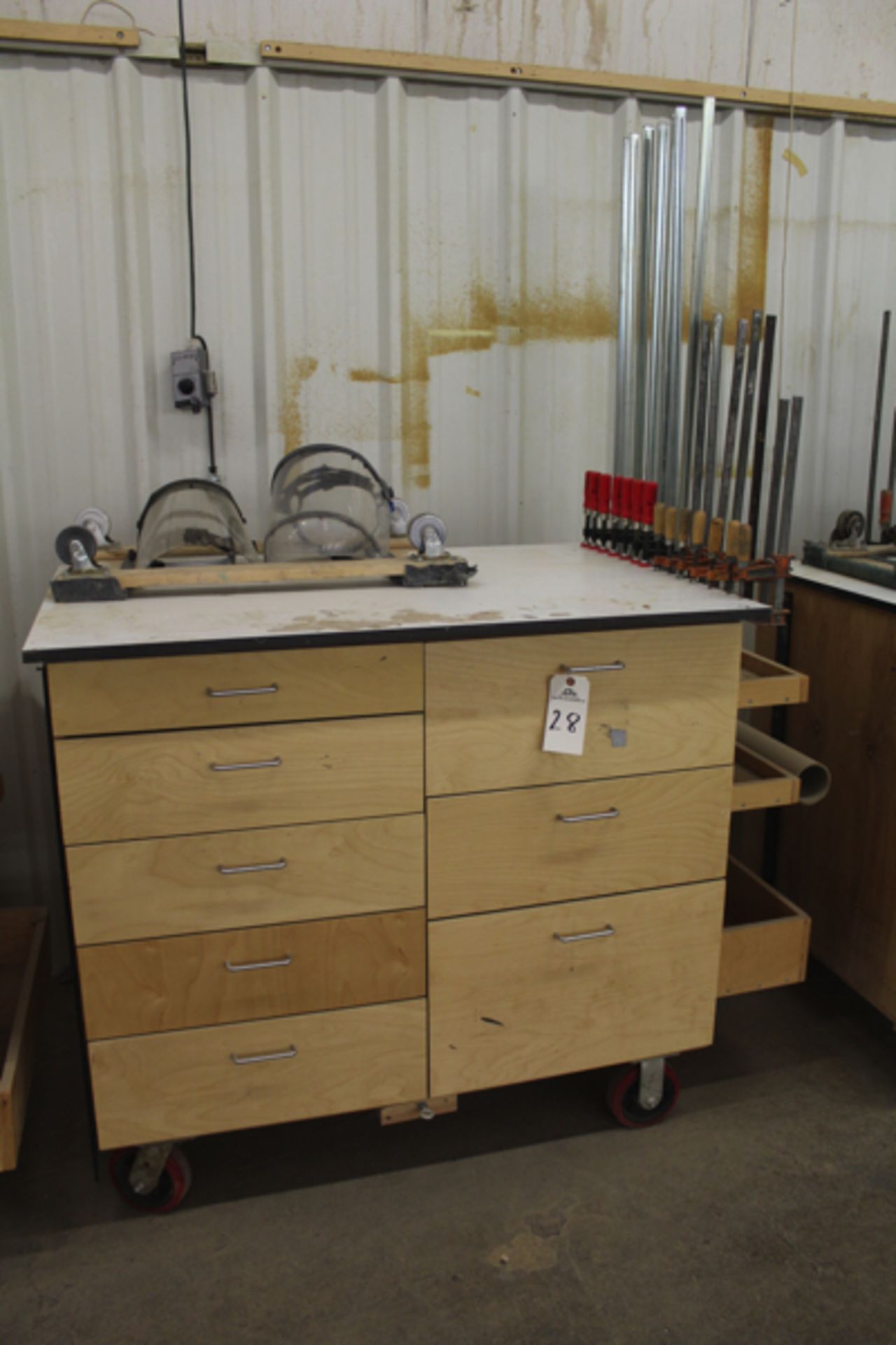 Carlson Wood Tool Storage Cabinet, W/ Contents | Rigging Price: Hand Carry or Contact Rigger