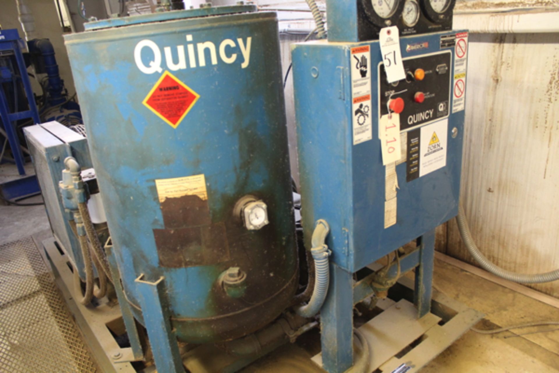 Quincy 40 HP Vaccum Compressor, S/N 99407 QSVI40ANN1G, 47,790 Hrs. | Rigging Price: $275