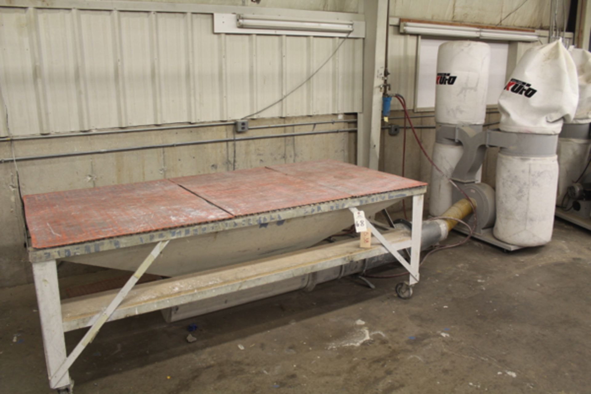 4' X 8' Vacuum Recovery Table, W/ Dust Collection | Rigging Price: $75