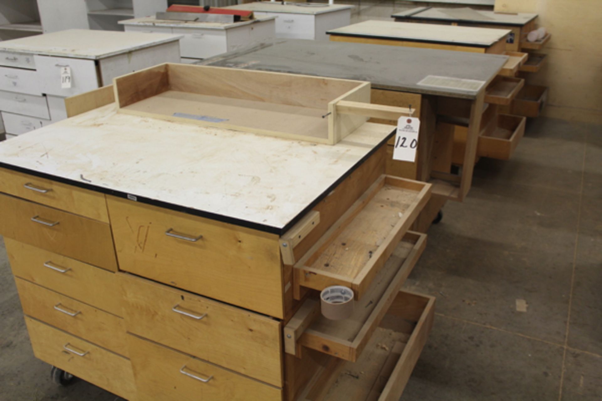 Lot of Storage Cabinets, (Row) | Rigging Price: Hand Carry or Contact Rigger
