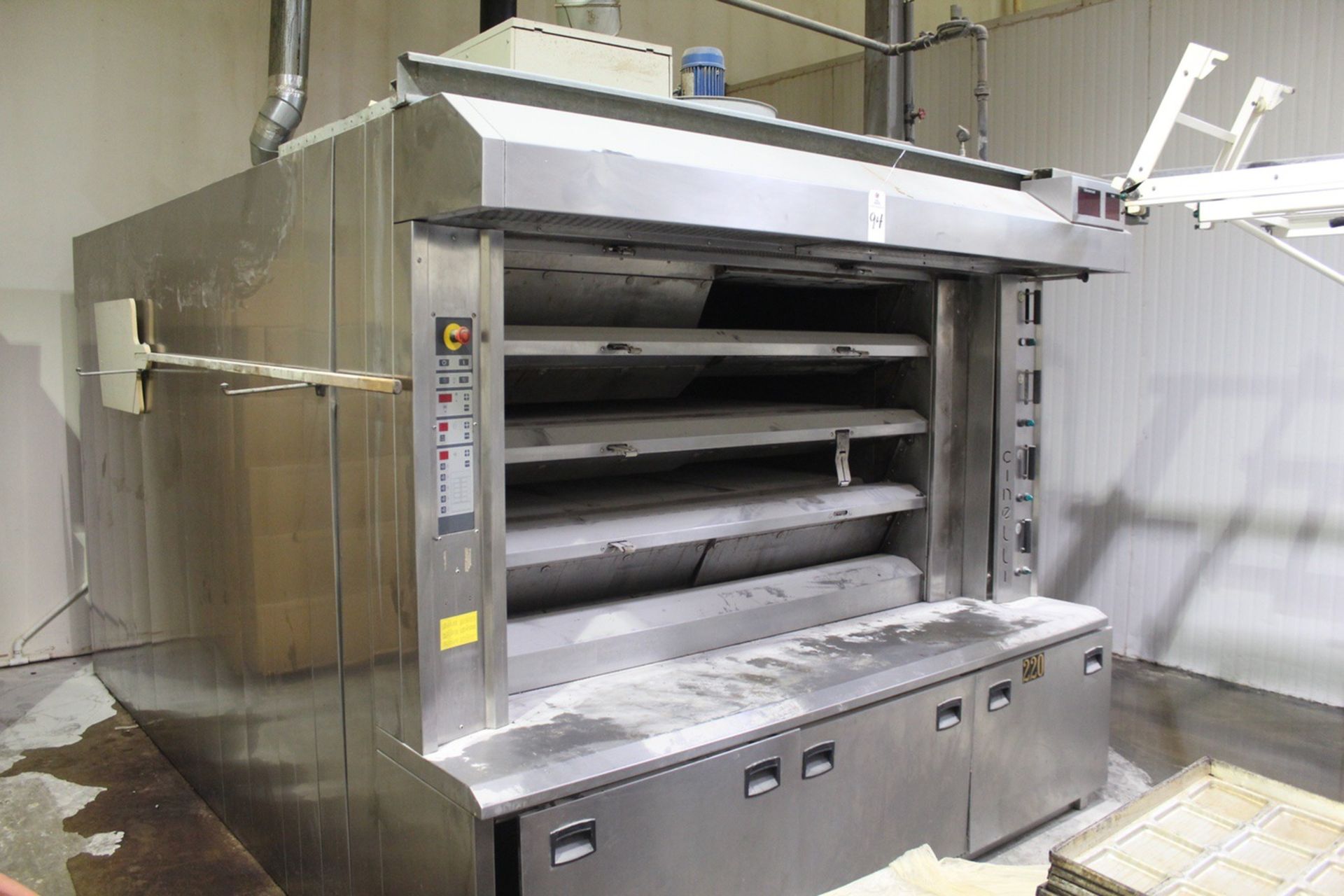 Cinelli Esperia Deck Oven, (4) Deck, 9' Deep X 6' Wide X 6" Tier, Self Contained Electric/Steam