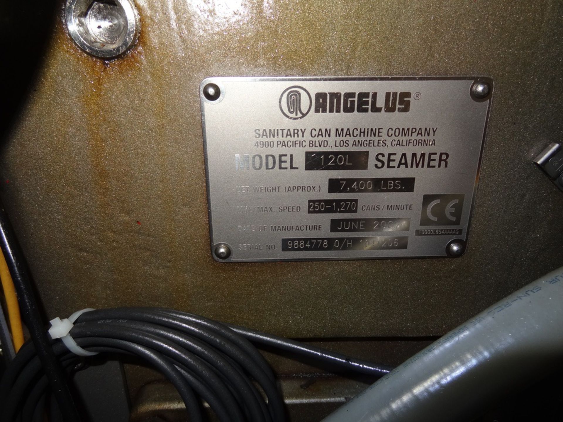 2007 Angelus Model 120L 12 Spindle Seamer, Includes Lid Feed and | Subject to Bulk Bid Lot #1 & #4A - Image 2 of 2