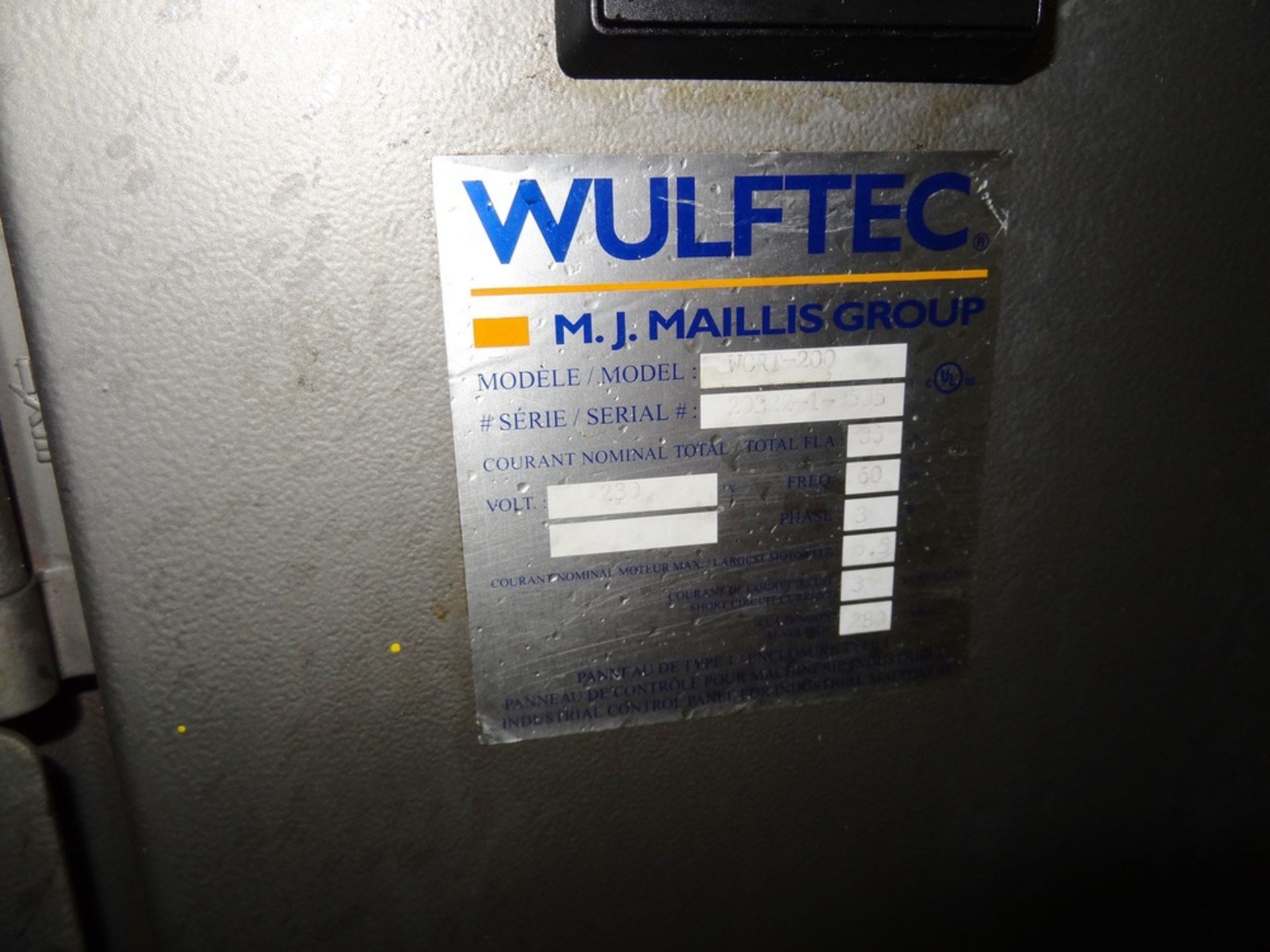 Wulftec Model WCRT-200 Rotary Arm Stretchwrapper, Entry/Exit Conveyors | Subject to Bulk Bid Lot #1 - Image 3 of 8