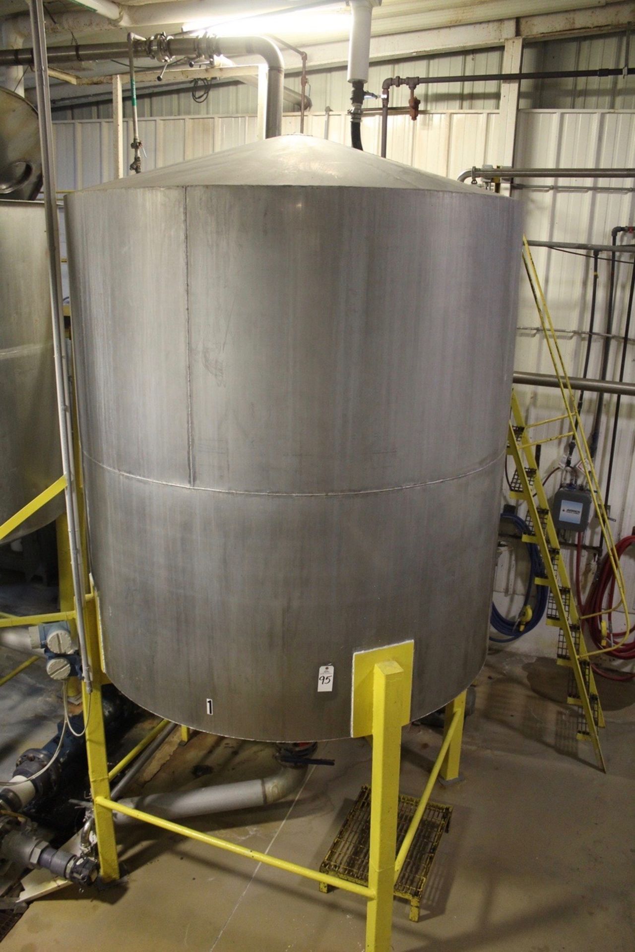 Stainless Steel Vertical Storage Tank, 92" X 96" | Rigging: Contact Rigger