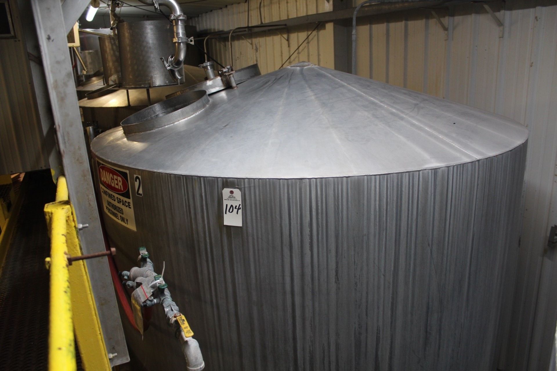 Stainless Steel Bottom Agitated Vertical Storage Tank, 92" X 96" | Rigging: Contact Rigger - Image 2 of 3