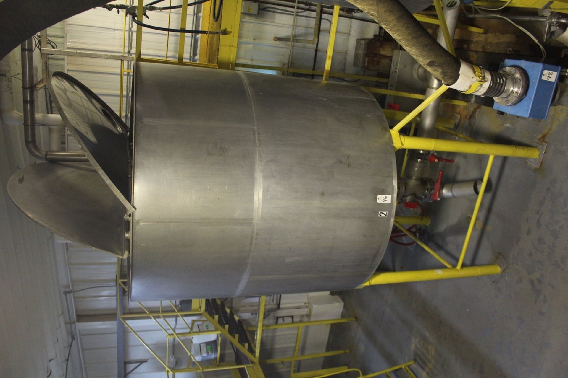 Stainless Steel Vertical Storage Tank, 86" X 84" | Rigging: Contact Rigger