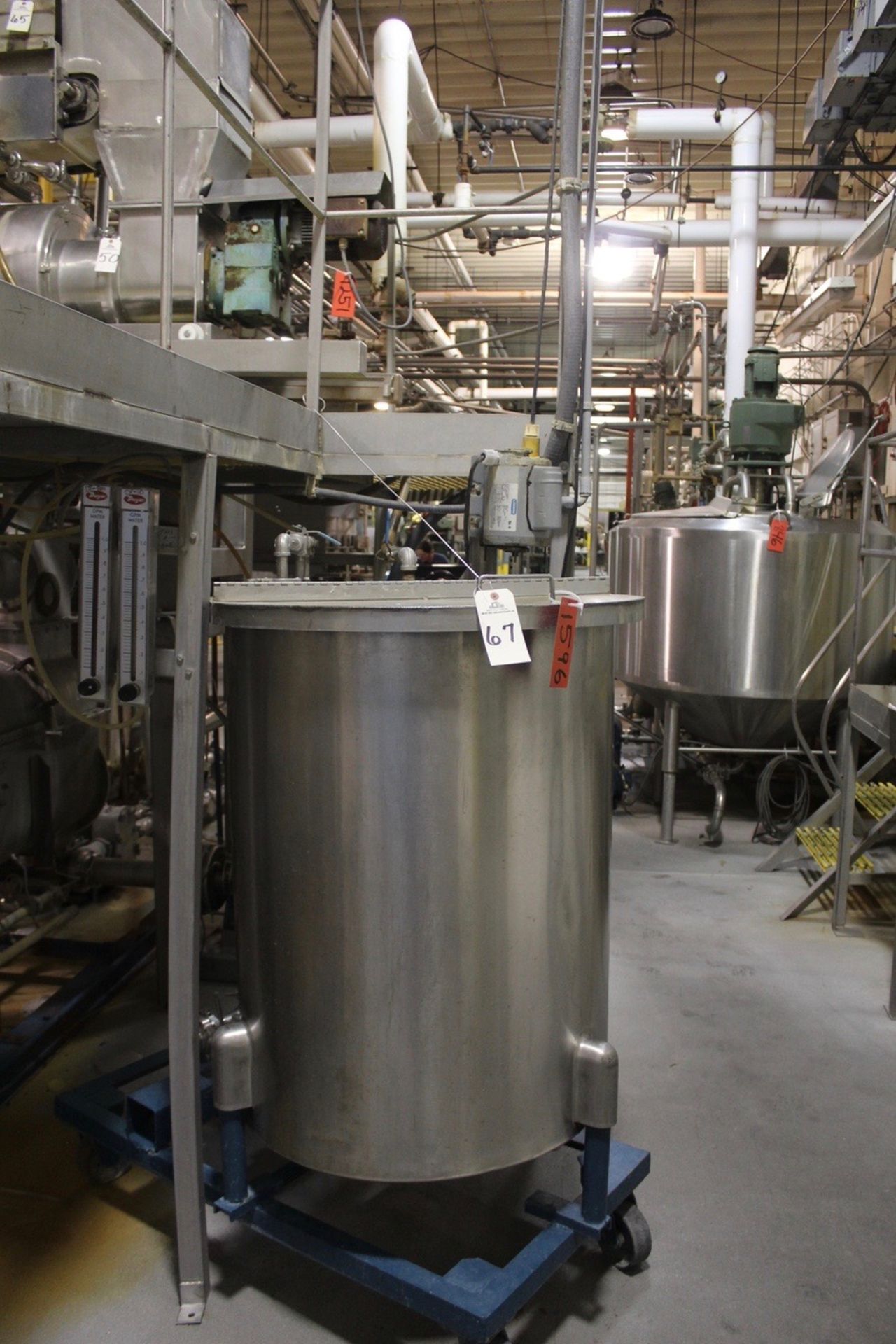 San-I-Tanks, Stainless Mix Tank, 100 Gallon Cap. | Rigging: $85