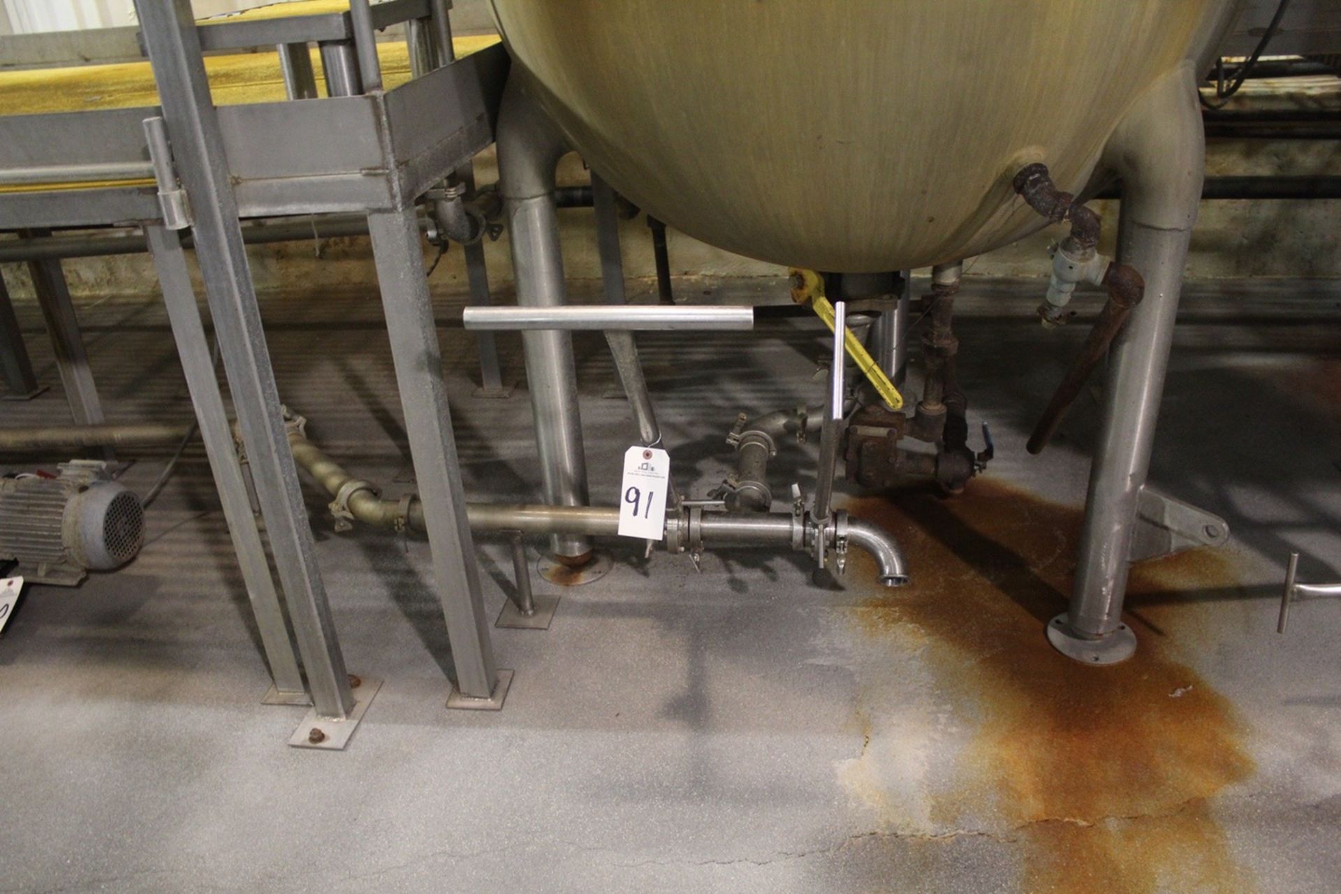 Remaining Sanitary Valves, Pipe & Fittings Above & Below Mixing Kettle Station | Rigging: $225 - Image 2 of 4