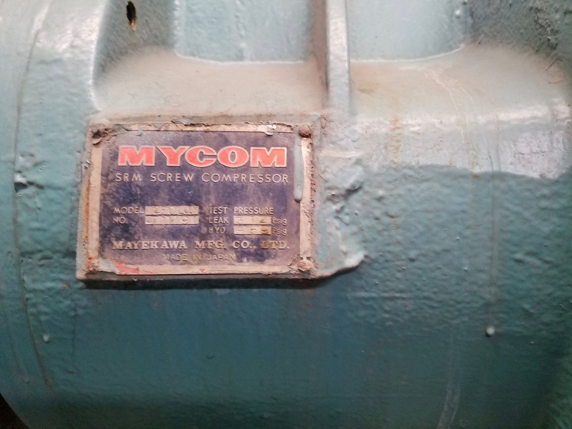 Mycom Screw Compressor, M# 250LUM | Rigging: Contact Rigger - Image 2 of 3
