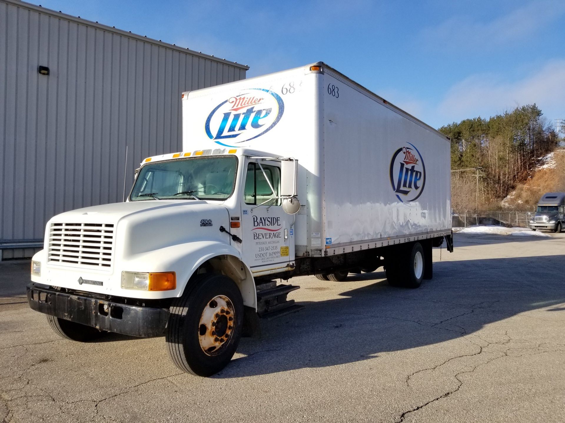 2001 International 4700 4X2 Box Truck, Mileage: 168,204, VIN# 1HTSCAAMX1H390683