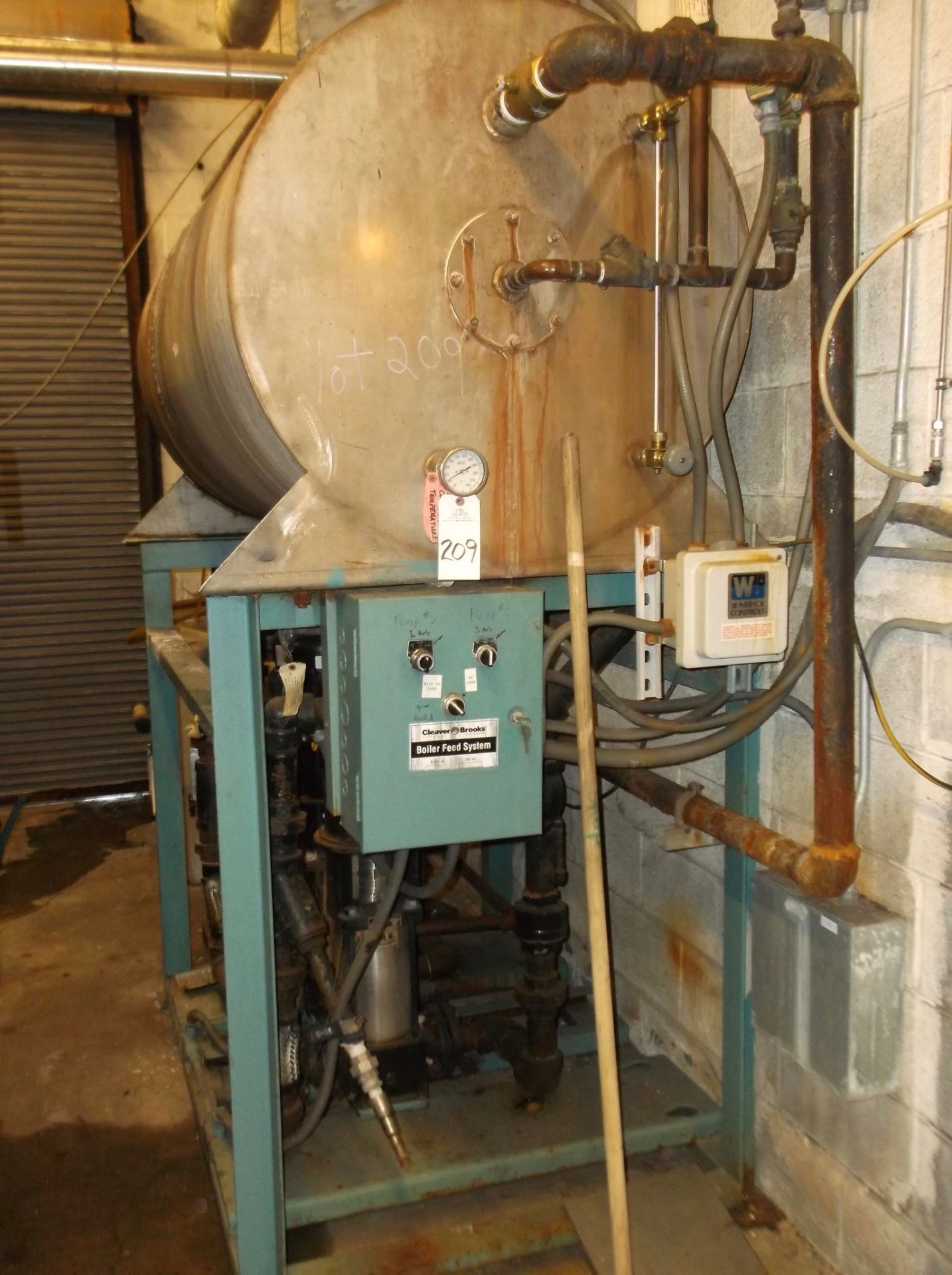 Cleaver Brooks Boiler make up water system. Skid mounted. S/N FG | Rigging/Loading Fee: $1500