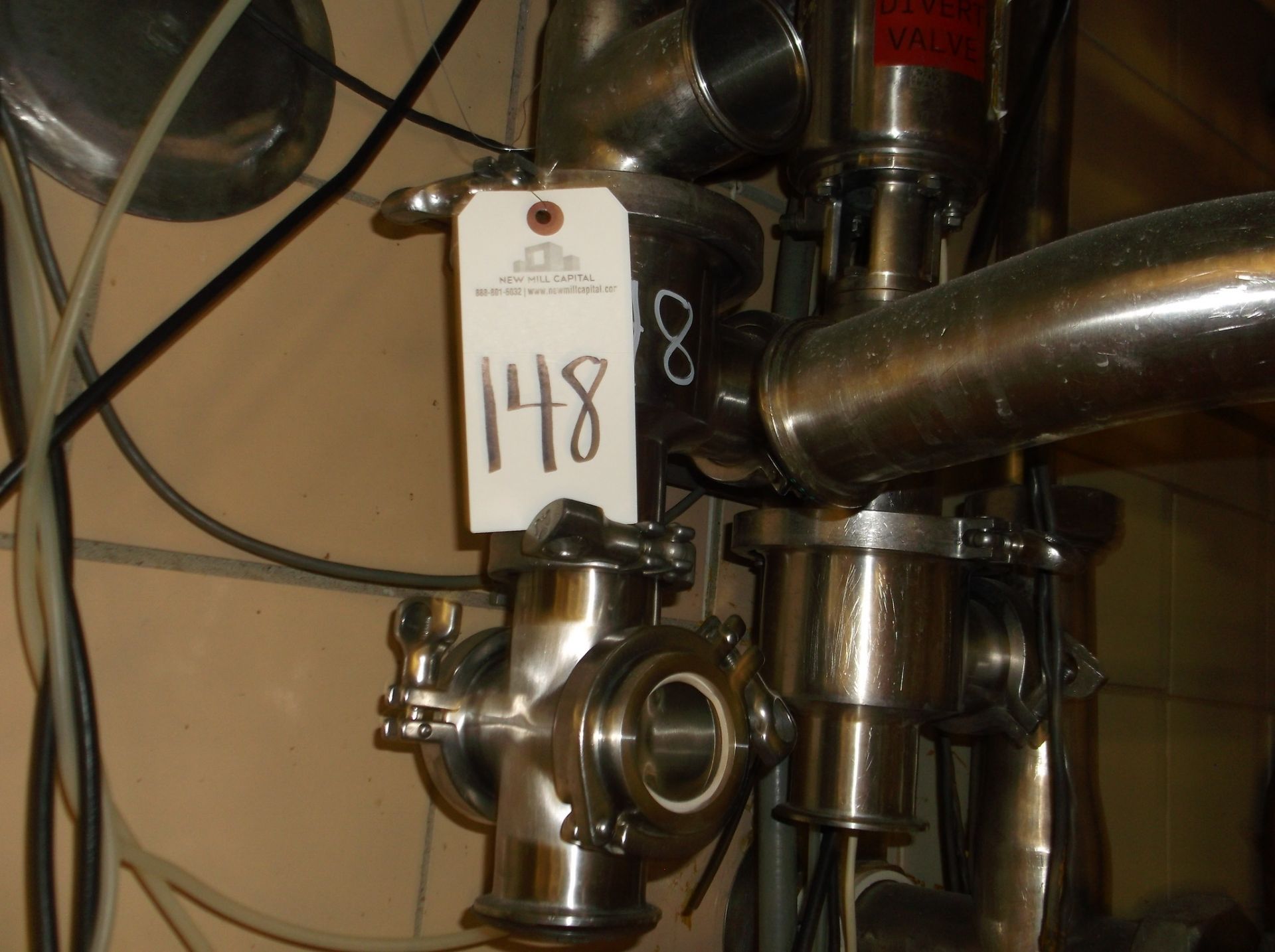 2.5in flow divert valves for Tri Clover for #2 HTST system | Rigging/Loading Fee: $100 - Image 2 of 2