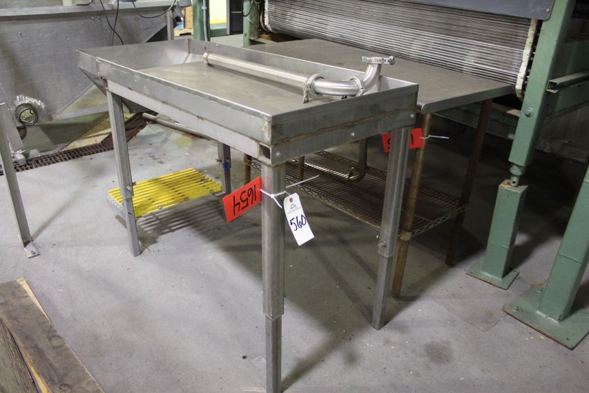 Lot of (2) Stainless Work Tables | Rigging: $35