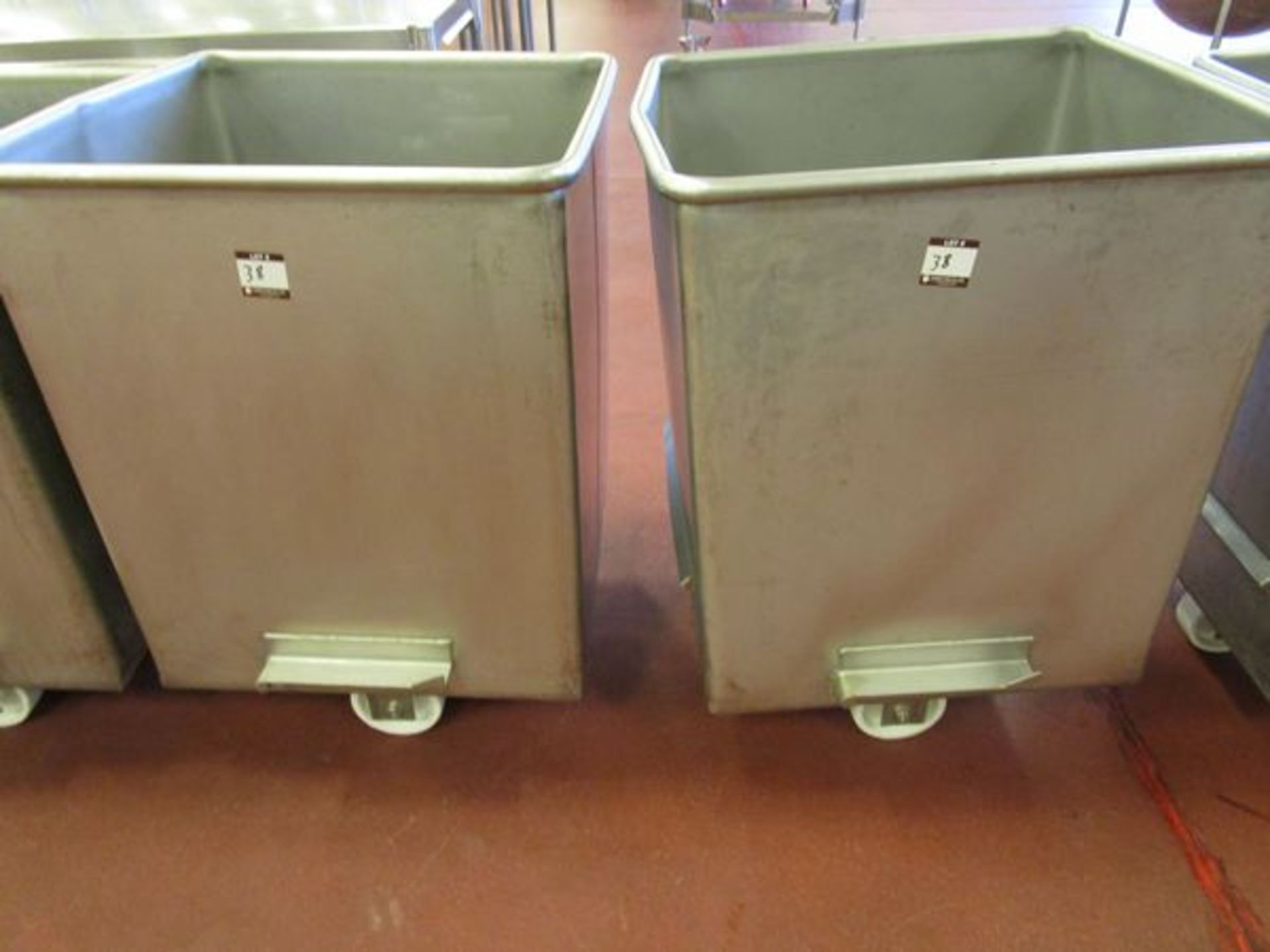 LOT (2) S.S. Portable Tubs, Approx. 24 x 24 x 30" Deep