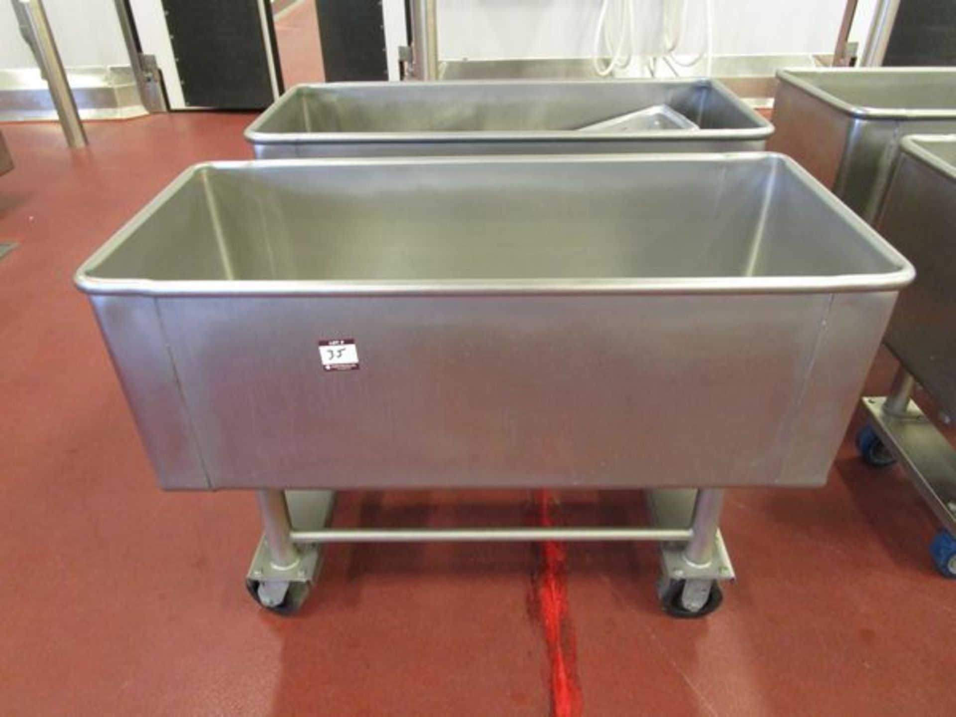 LOT (2) S.S. Portable Tubs, Approx. 44 x 19 x 16" Deep