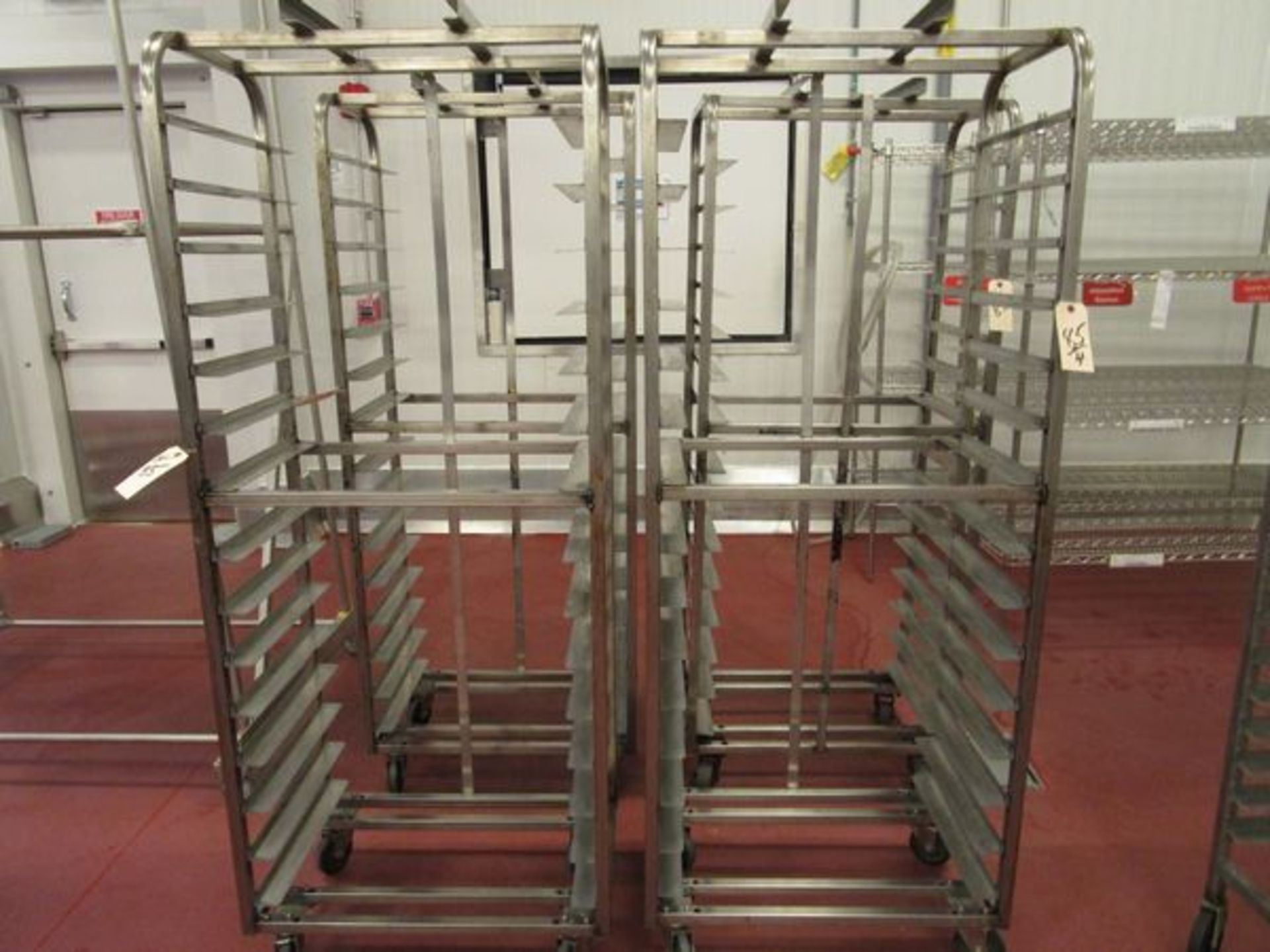 LOT (4) Tray Carts, Stainless Steel