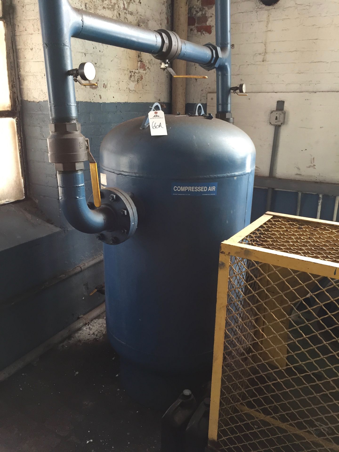 Painted Carbon Steel Compressed Air Receiver Tank, Max Working Pressure | Rigging/Loading Fee: $250