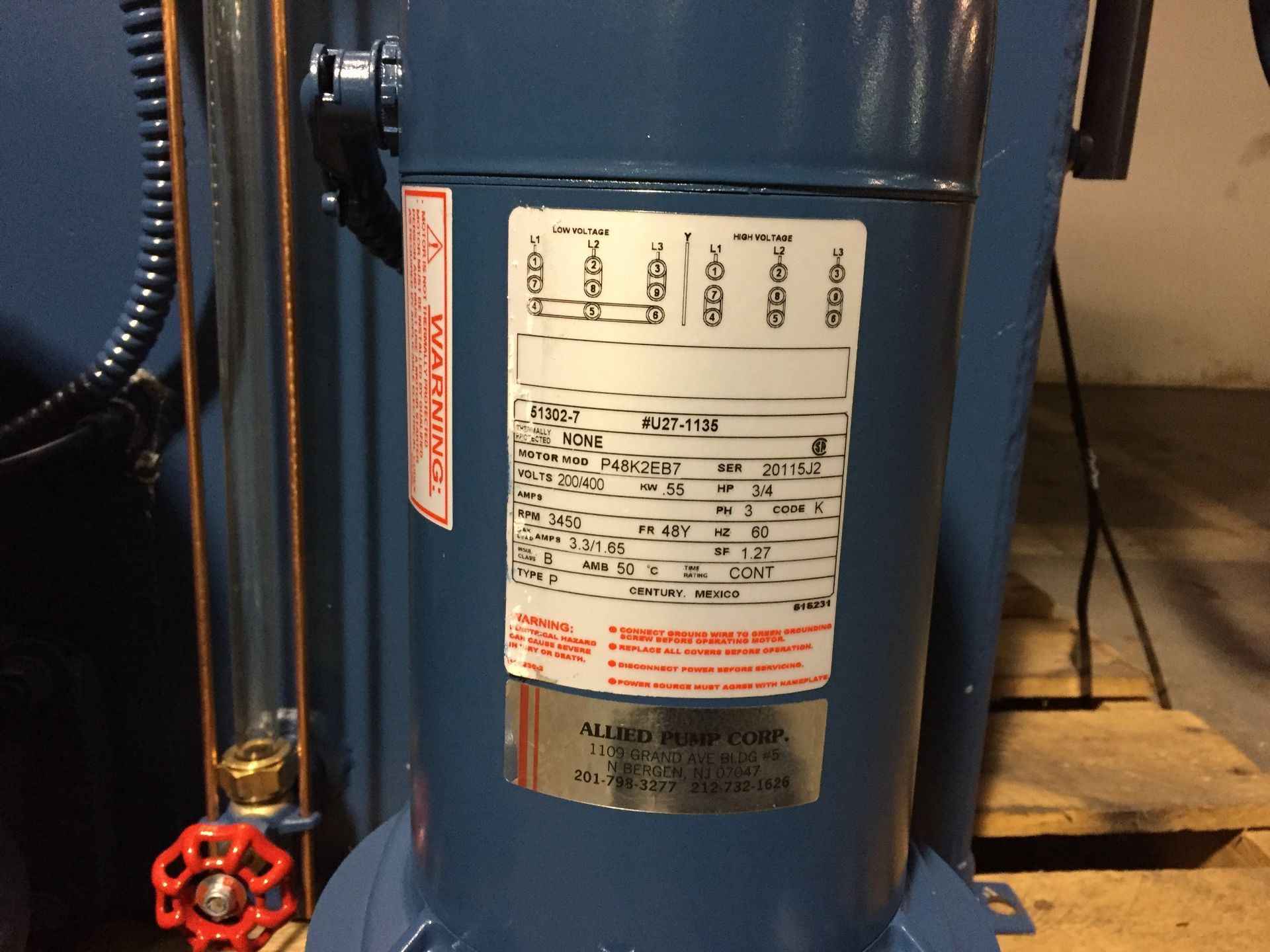 New Allied Pump Corp Model SKID-JVC1865201 Condensate Pump System, Dual | Rigging/Loading Fee: $100 - Image 2 of 5