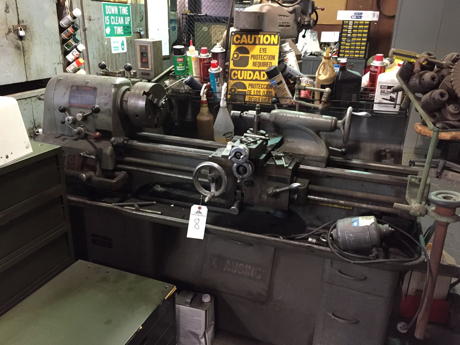 Clausing Lathe, Multispeed Spindle, Pulley 2355 & 1175 RPM. | Rigging/Loading Fee: $300