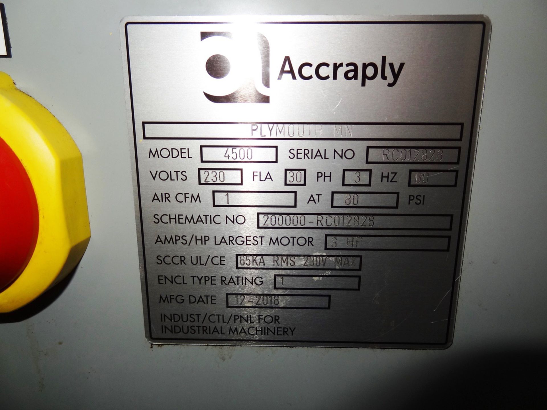 Trine Labeler, Model 4500, New Allen Bradley Electricals Installed in 2016, Sla | Rigging Fee: $600 - Image 7 of 7