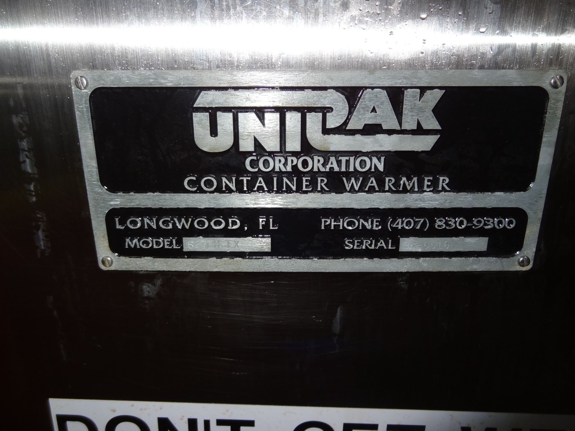 Uni-Pak Package Warmer, Model 622LH-EX, (2) Pumps And Drive On Left Hand Side, | Rigging Fee: $2500 - Image 5 of 10