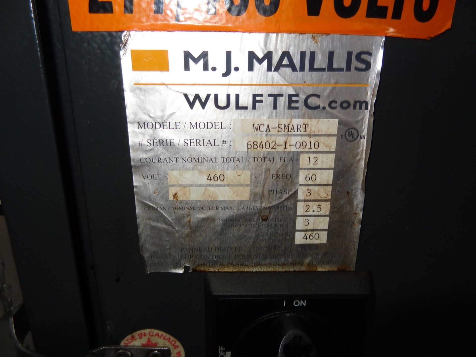 2010 Wulftec Pallet Wrapper, Model WCA-SMART, Turntable Type, 5 Ft Infeed Conve | Rigging Fee: $1500 - Image 4 of 7