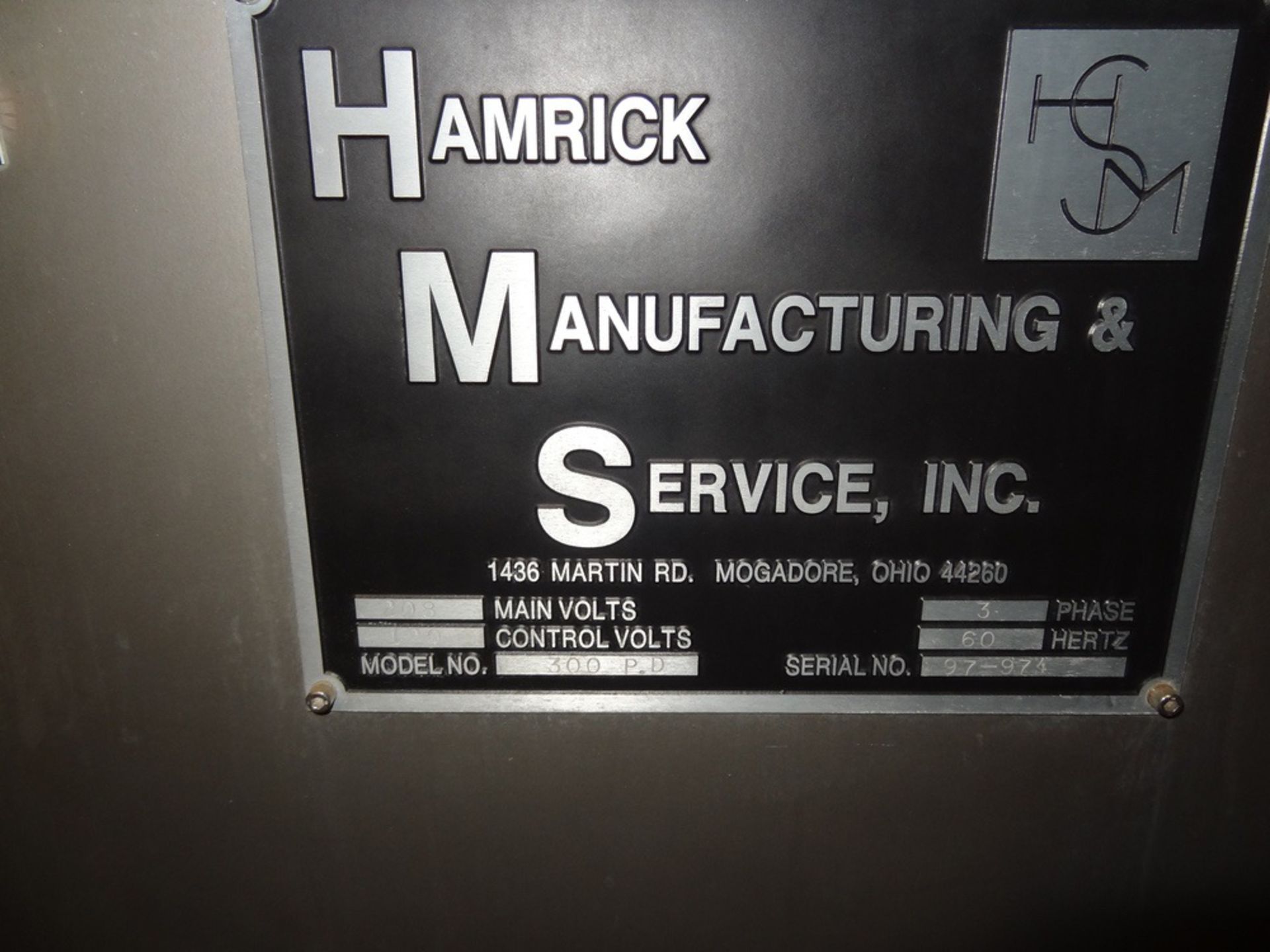 Hamrick 360E Drop Packer w/Power Lift & Uni Head, For 6/1 gal | Rigging Fee: $1000 - Image 4 of 8