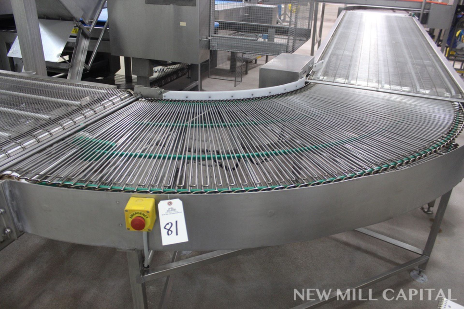 37" Wire Mesh Belt 90 Degree Conveyor Section | Rigging Fee: $100