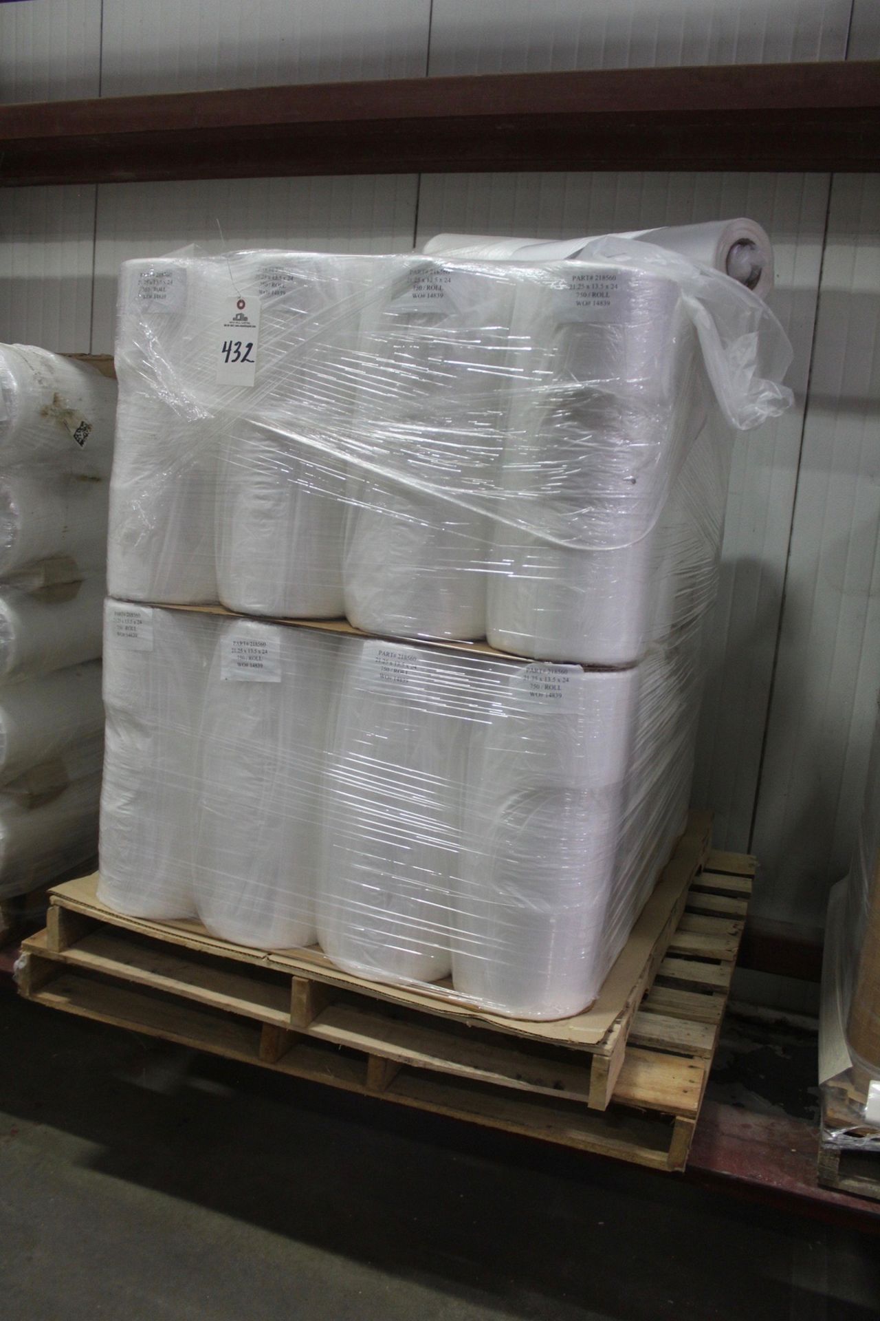 Pallet Lot Poly Bags, 21.25" x 13.5" x 24", 40 Rolls per Pallet | Rigging Fee: $25