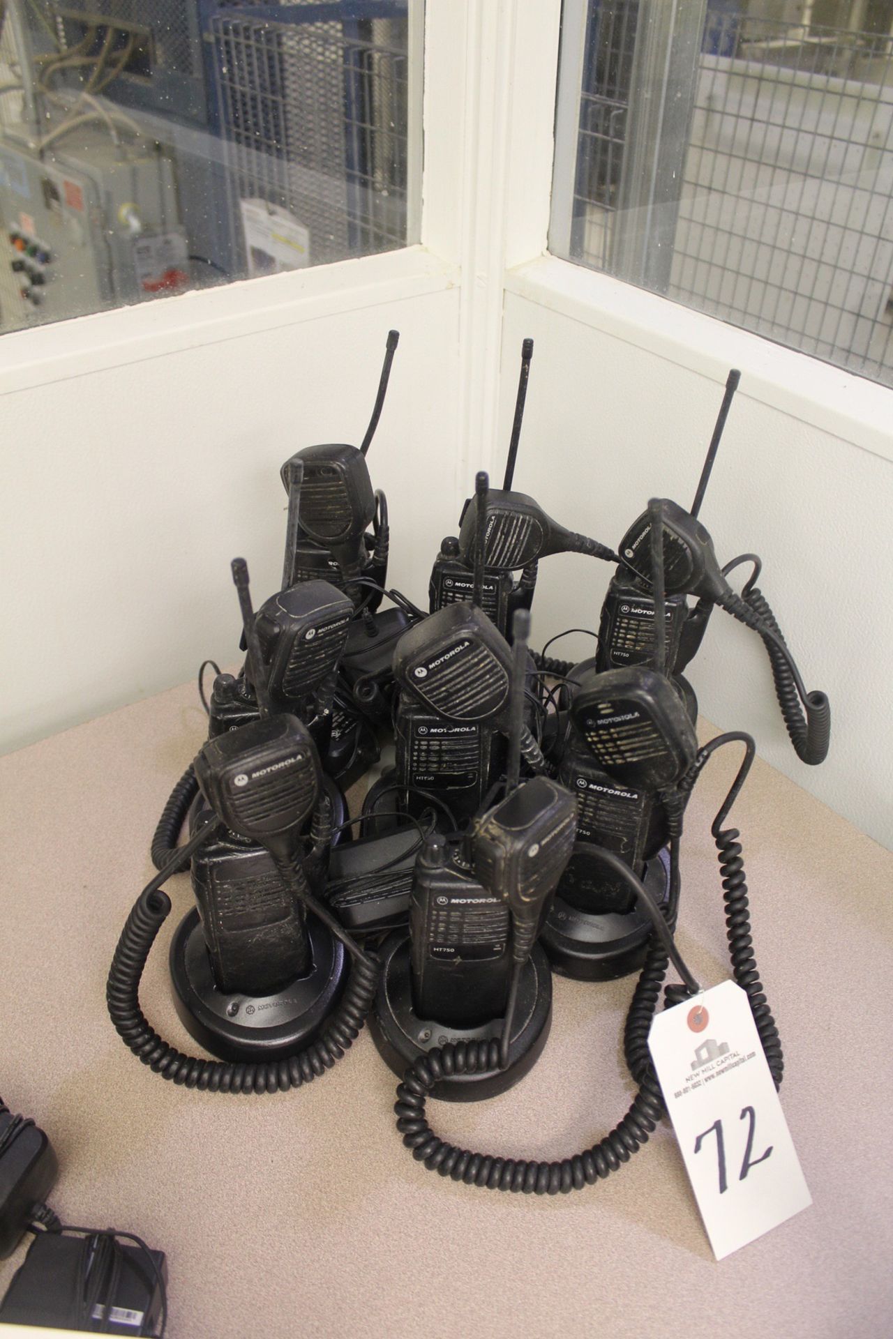 Lot of (8) Motorola 2-Way Radios w/ Chargers, M# HT750 | Rigging Fee: Hand Carry