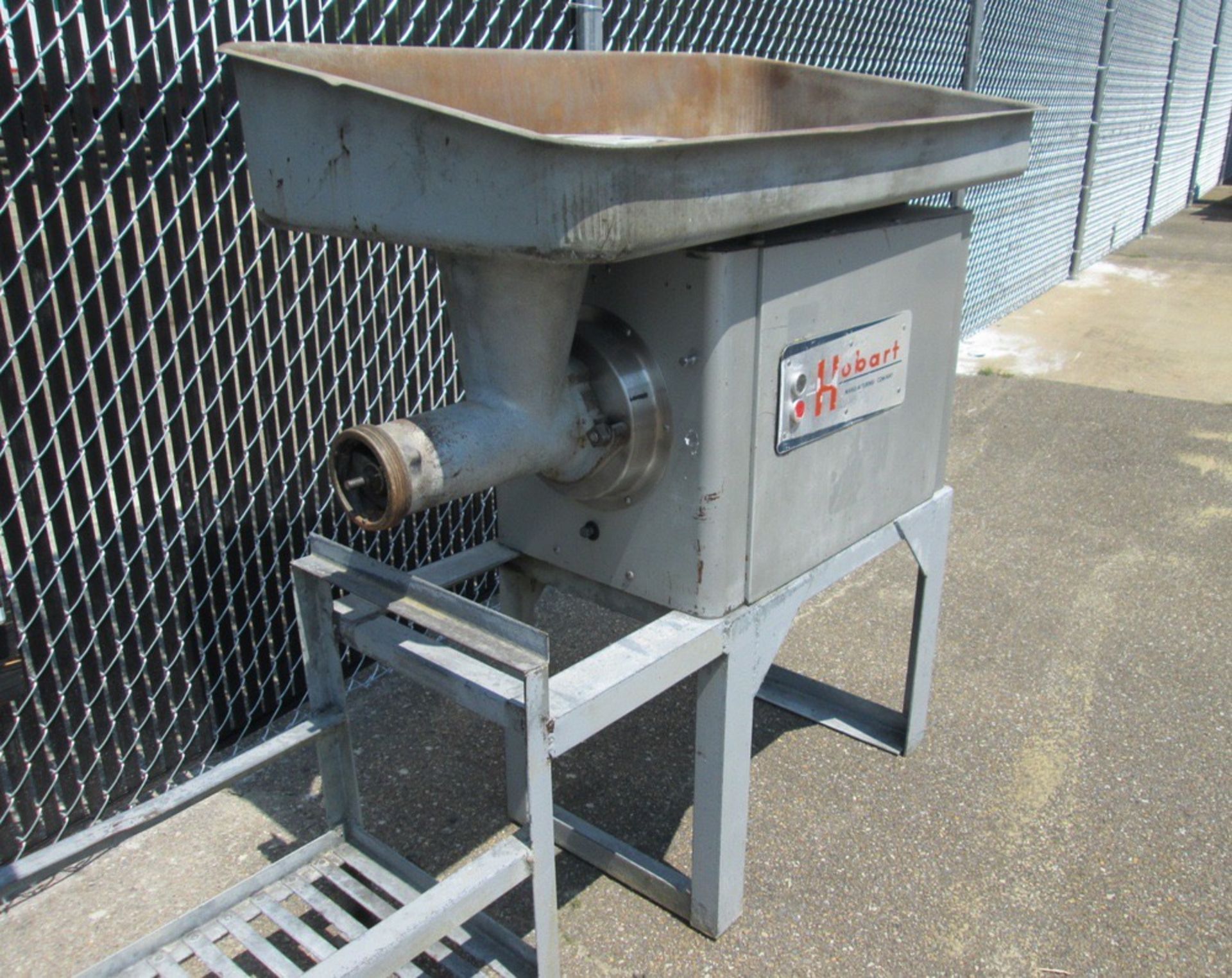 Hobart Model 4046 Grinder With 5 HP, 1725 RPM Motor, Feed Pan Is Approximate | No Charge for Loading