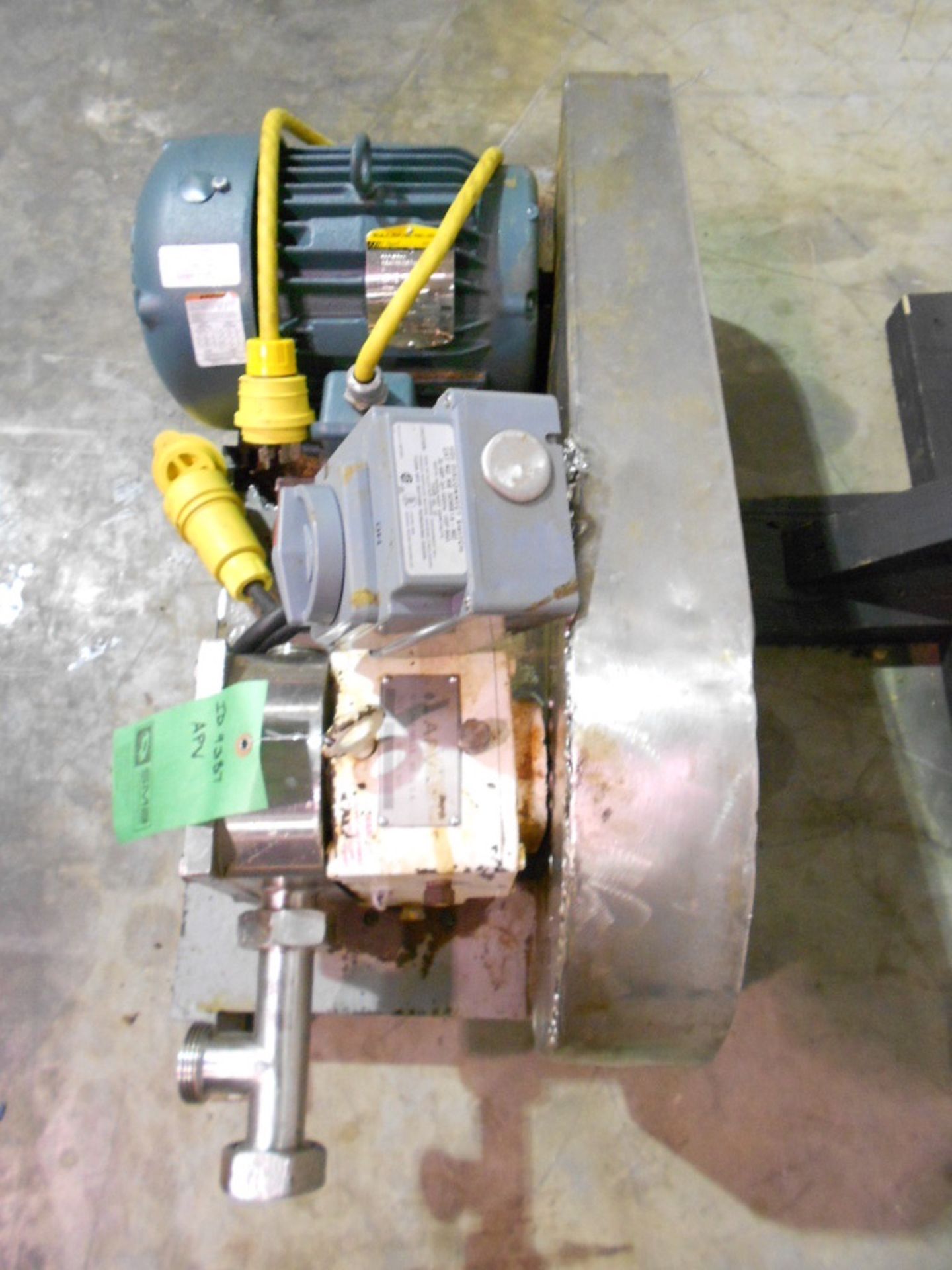 APV Stainless Steel Positive Displacement Pump, 5 HP, Size R3, Motor Belt Dr | No Charge for Loading - Image 2 of 3