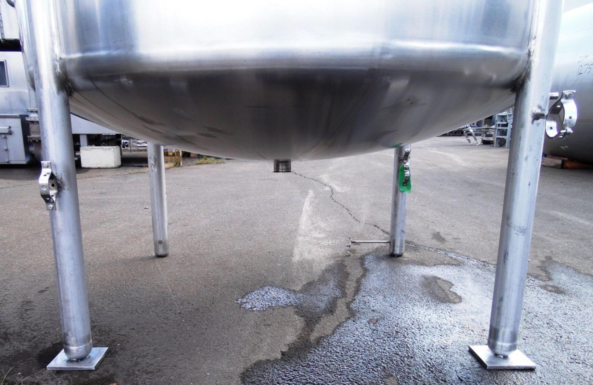 1600 Gallon 316 Stainless Steel Tank, Dome Top, Dish Bottom, Approx 80" Stra | No Charge for Loading - Image 3 of 4