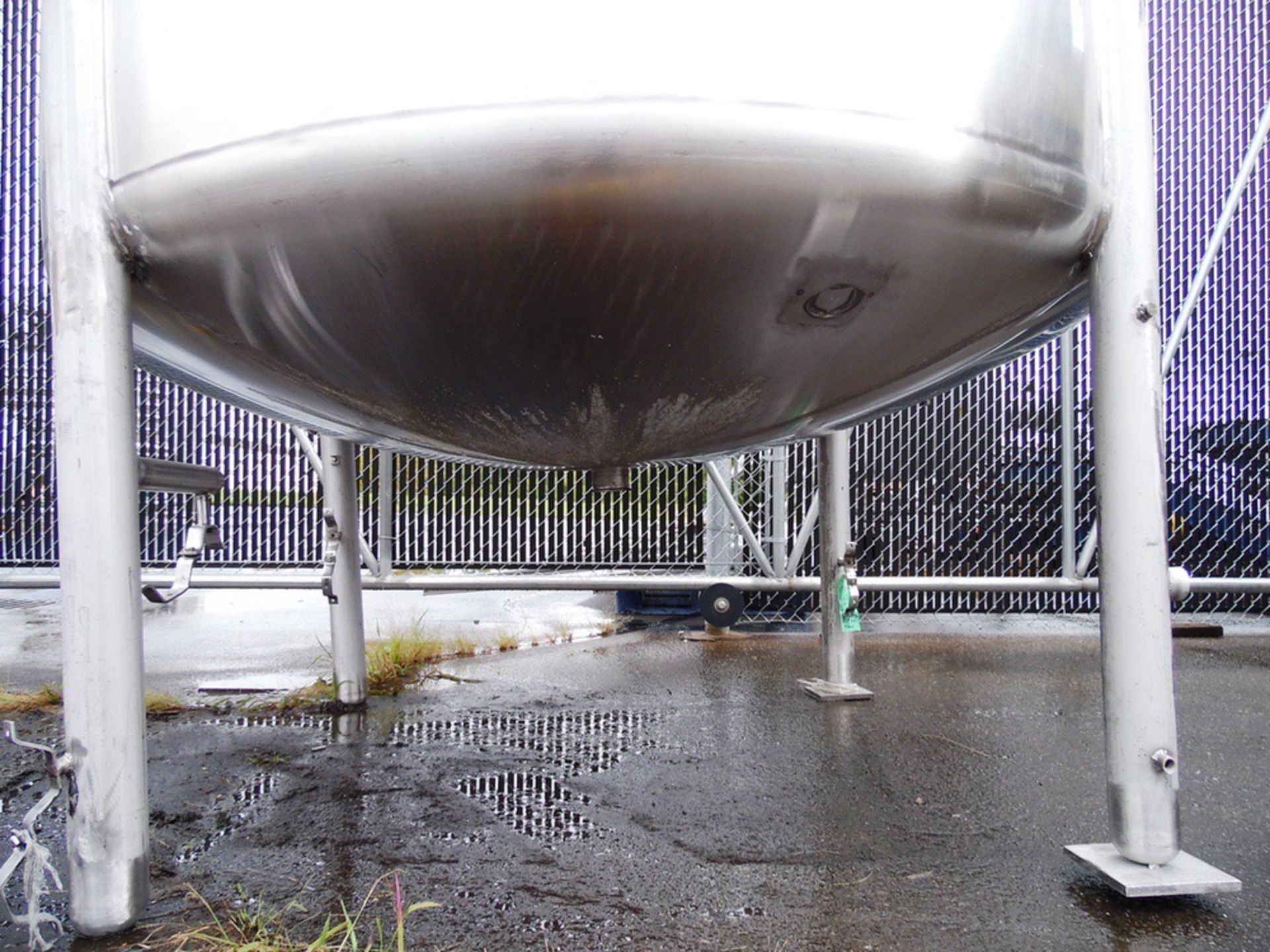 1600 Gallon 316 Stainless Steel Tank, Dome Top, Dish Bottom, Approx: 80" Str | No Charge for Loading - Image 3 of 4