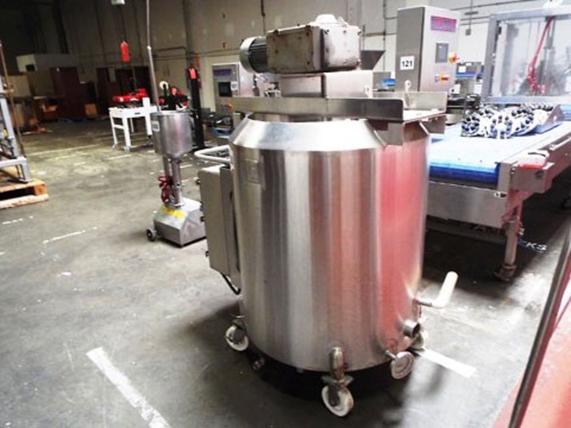 Feldmeier 50 Gallon (Approx) Stainless Steel Side Scrape Mix Tank, 1.5 HP, 1 | No Charge for Loading