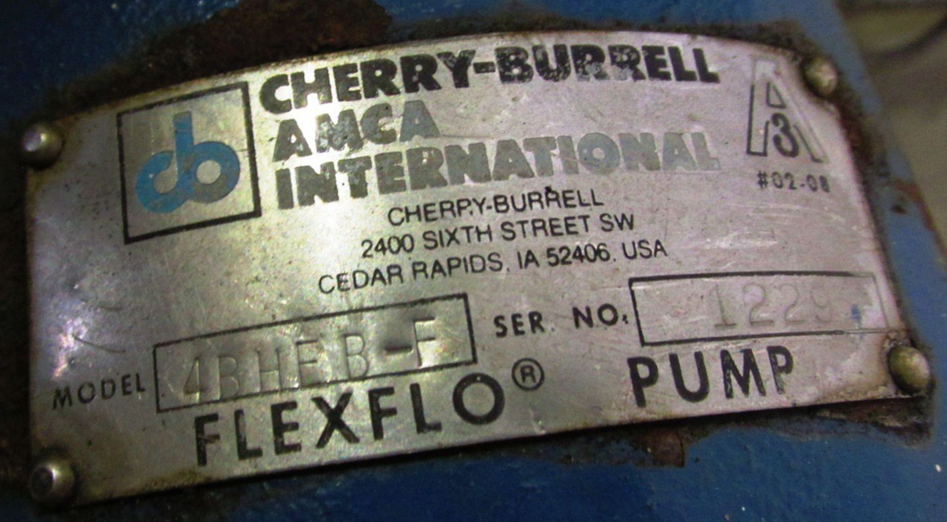 Cherry Burrell Model 4BHPB-F 15 HP Centrifugal Pump, Approx, 2-3/4 Id Inlet | No Charge for Loading - Image 4 of 4