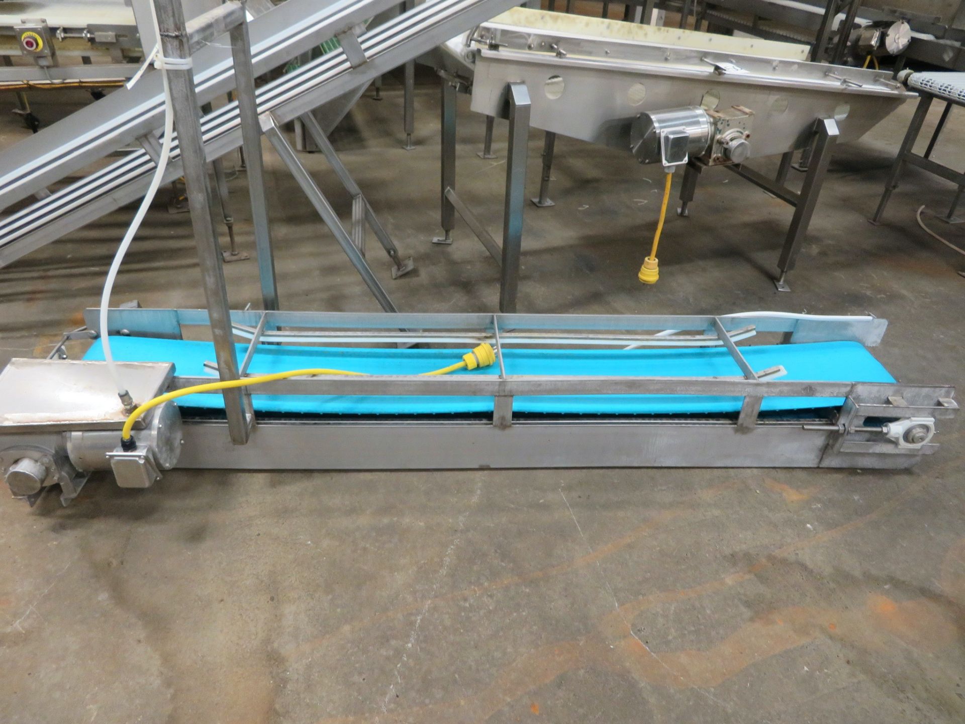 Stainless Steel Conveyor, 12"W Belt x 93" Long, Stainless Steel Motor and Gearb | Rigging Fee: $100