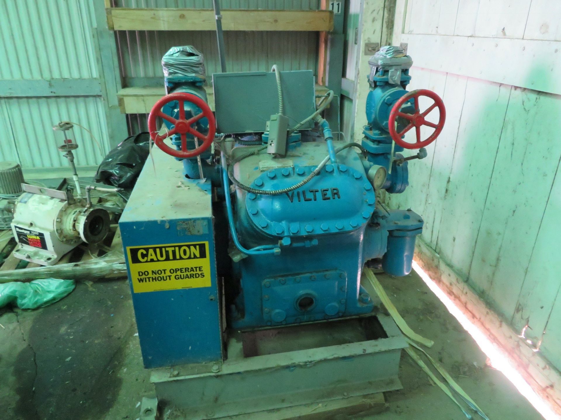 Vilter 40HP Ammonia Compressor, Reciprocating Type, Size 444, 4-Cylinder, 230V, | Rigging Fee: $250