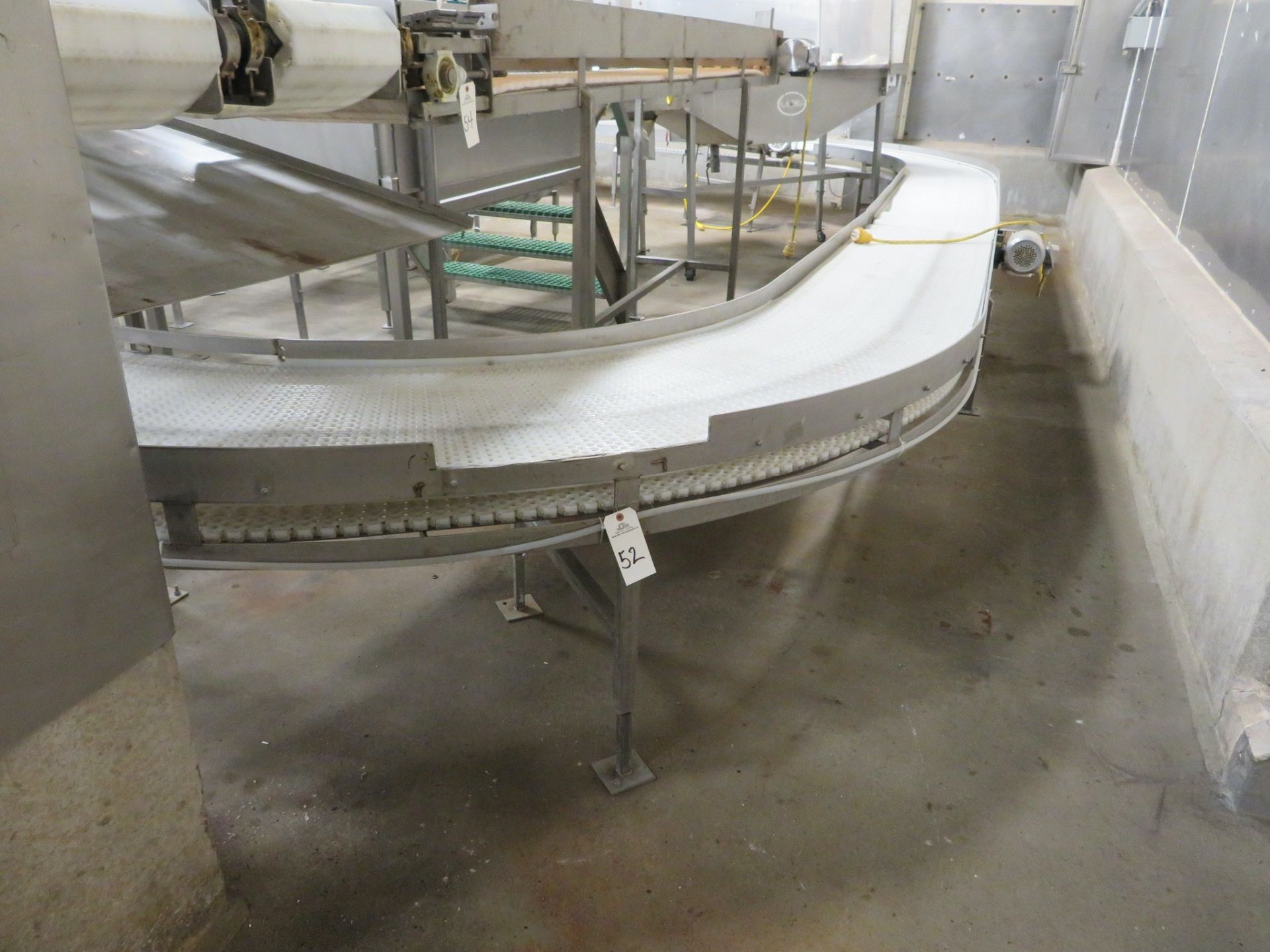 Stainless Steel Conveyor, 24"W Belt x 22' Long, 90 Deg Turn | Rigging Fee: $300 - Image 2 of 2