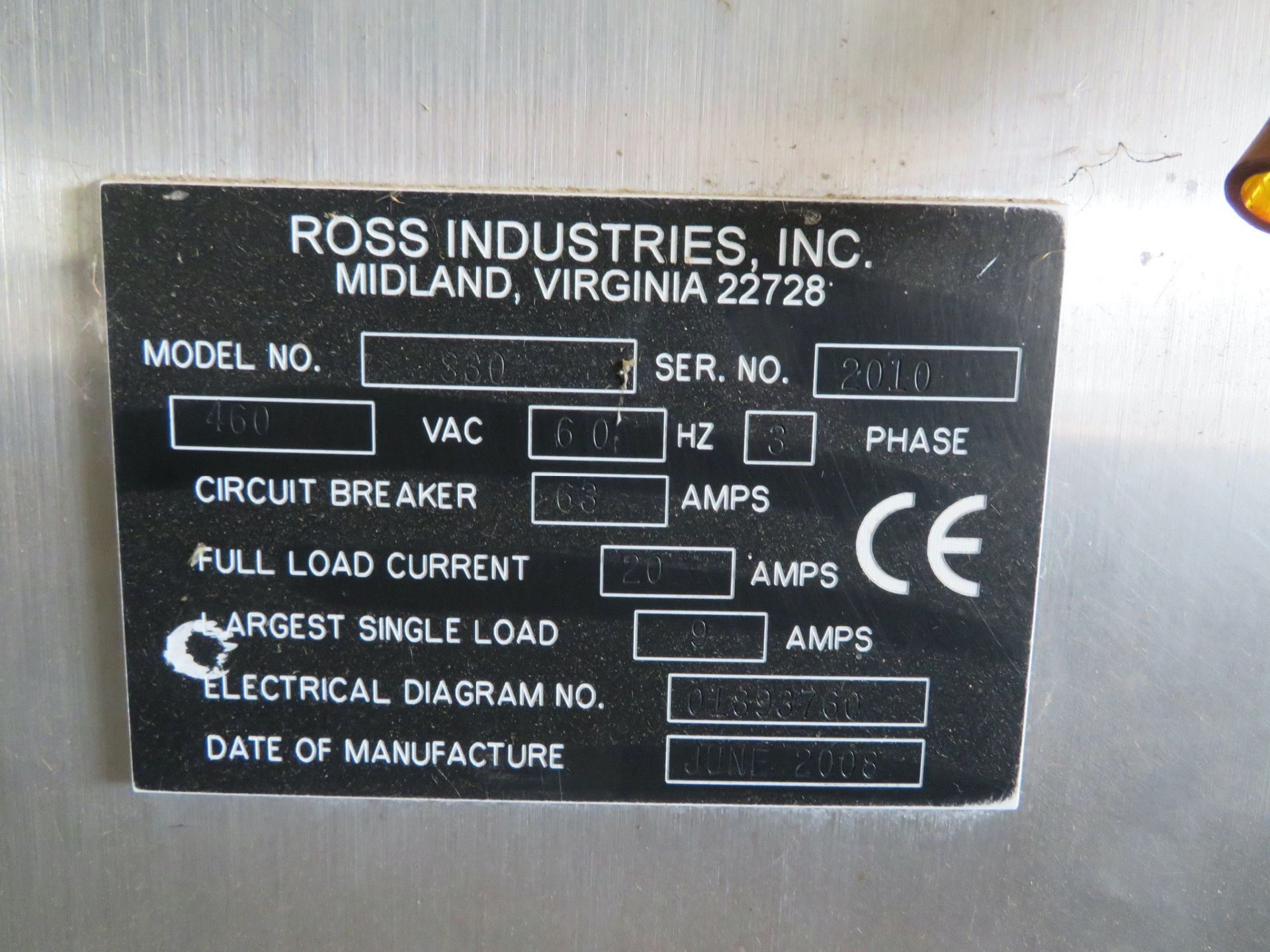 2008 Ross Model S30 Automatic Tray Sealer, 30 Trays/min, New Spare Head, 15" Be | Rigging Fee: $800 - Image 7 of 8