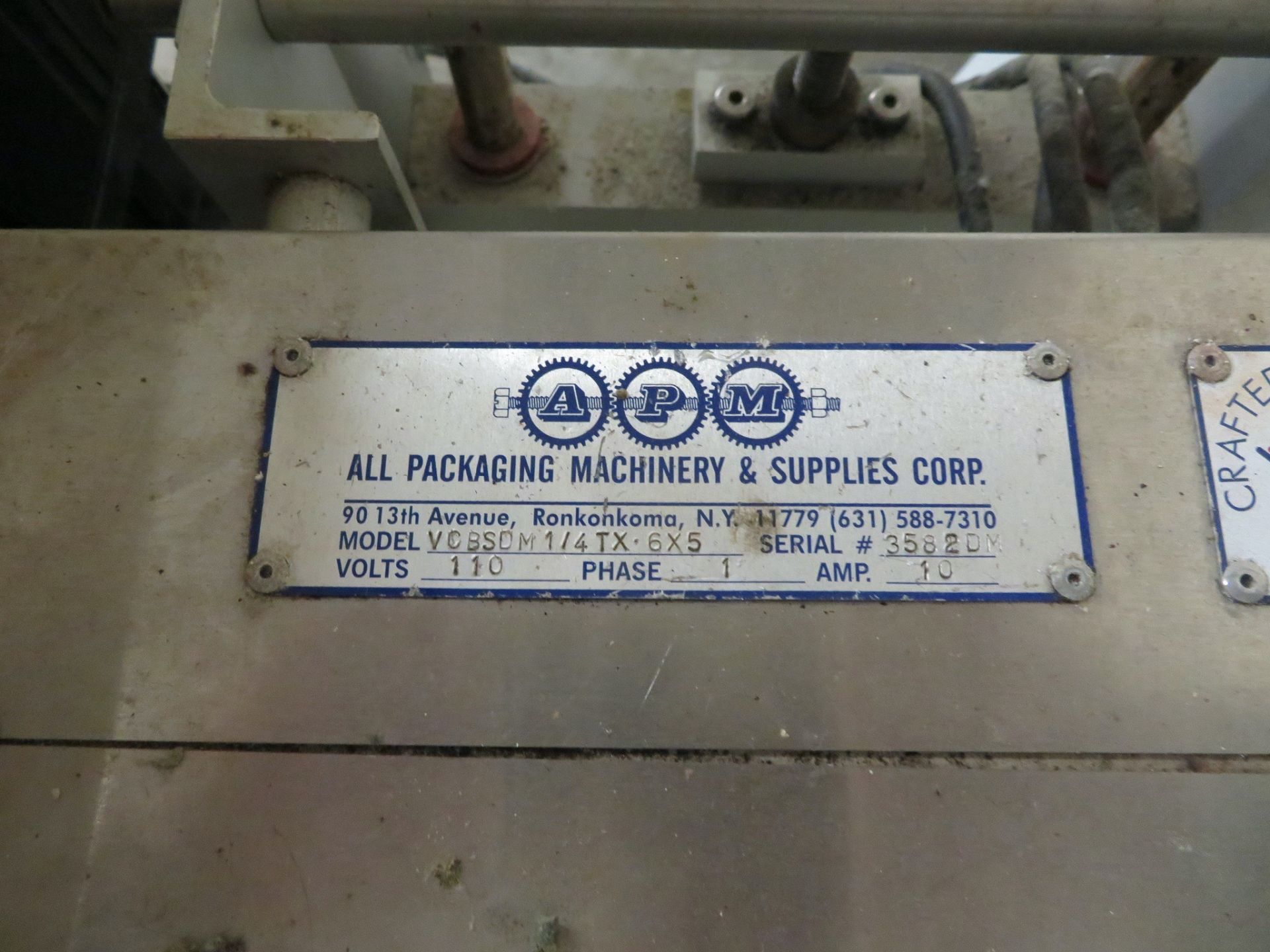 All Packaging Machinery Band Bag Sealer, 6" Belt, Model # VCBSDM 1/4TX.6x5.EC | Rigging Fee: $100 - Image 2 of 2